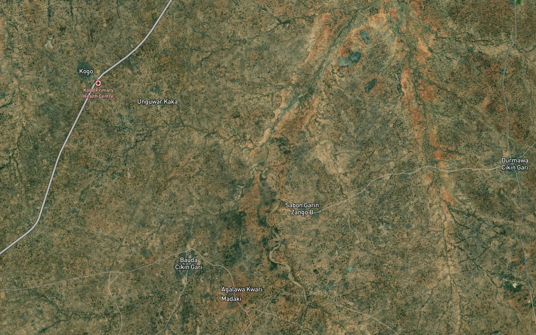 Satellite map of the River Sayasaya