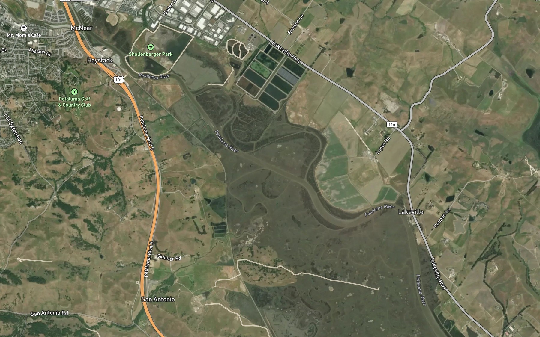 Satellite map of the Cut B