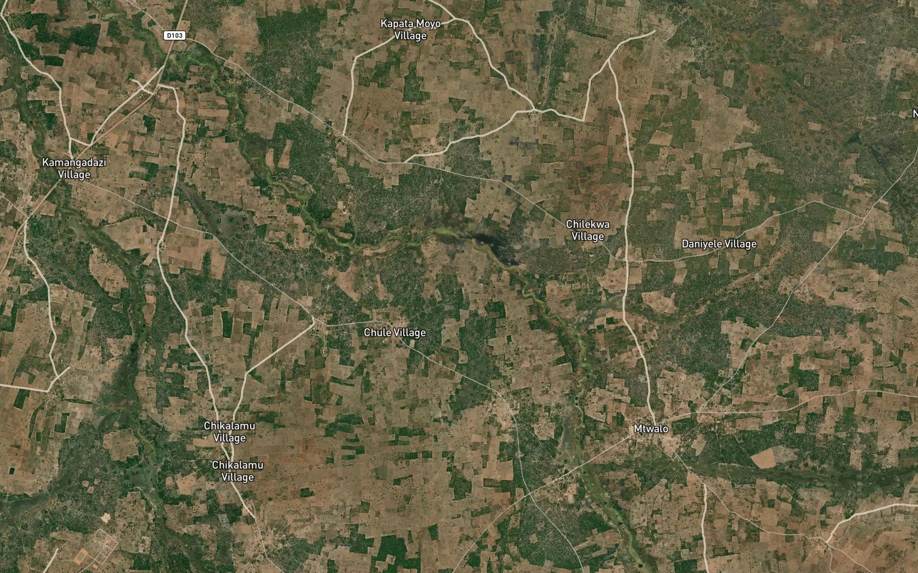 Satellite map of the Kabumba
