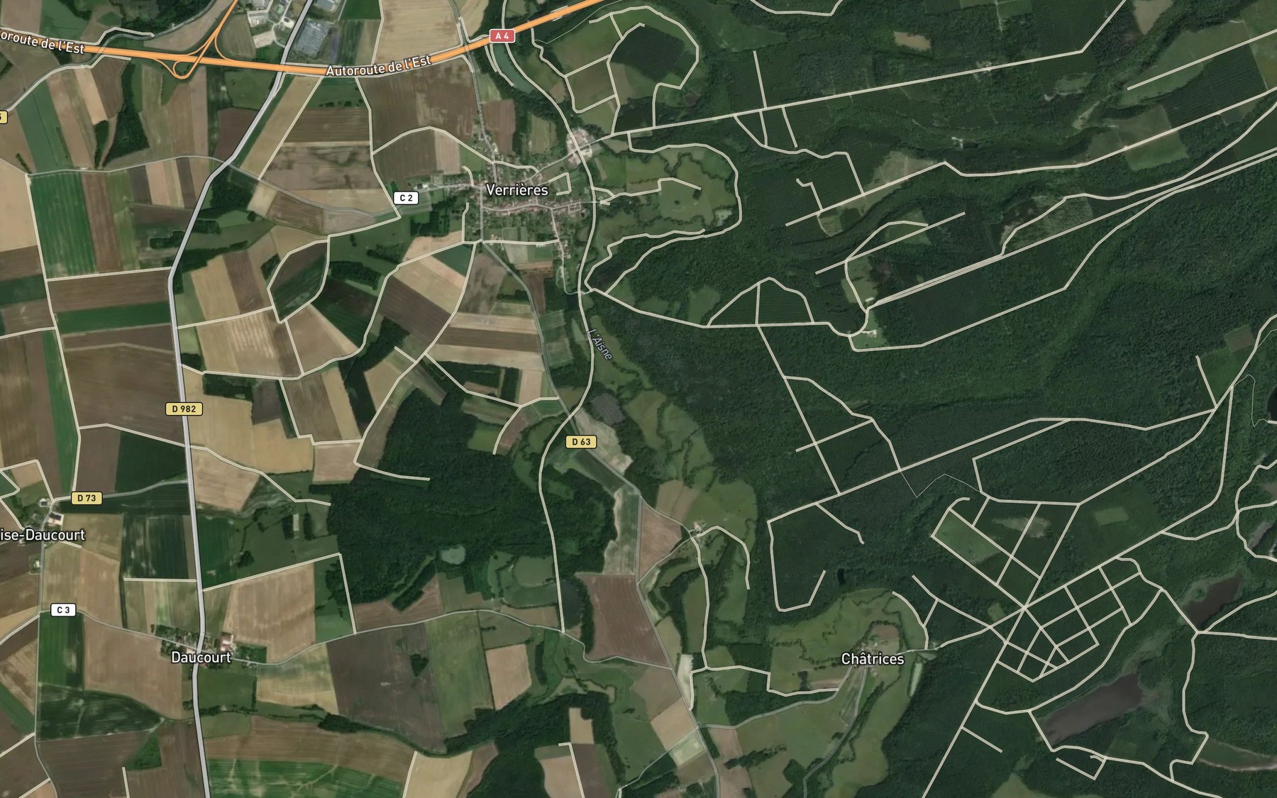 Satellite map of the Ante