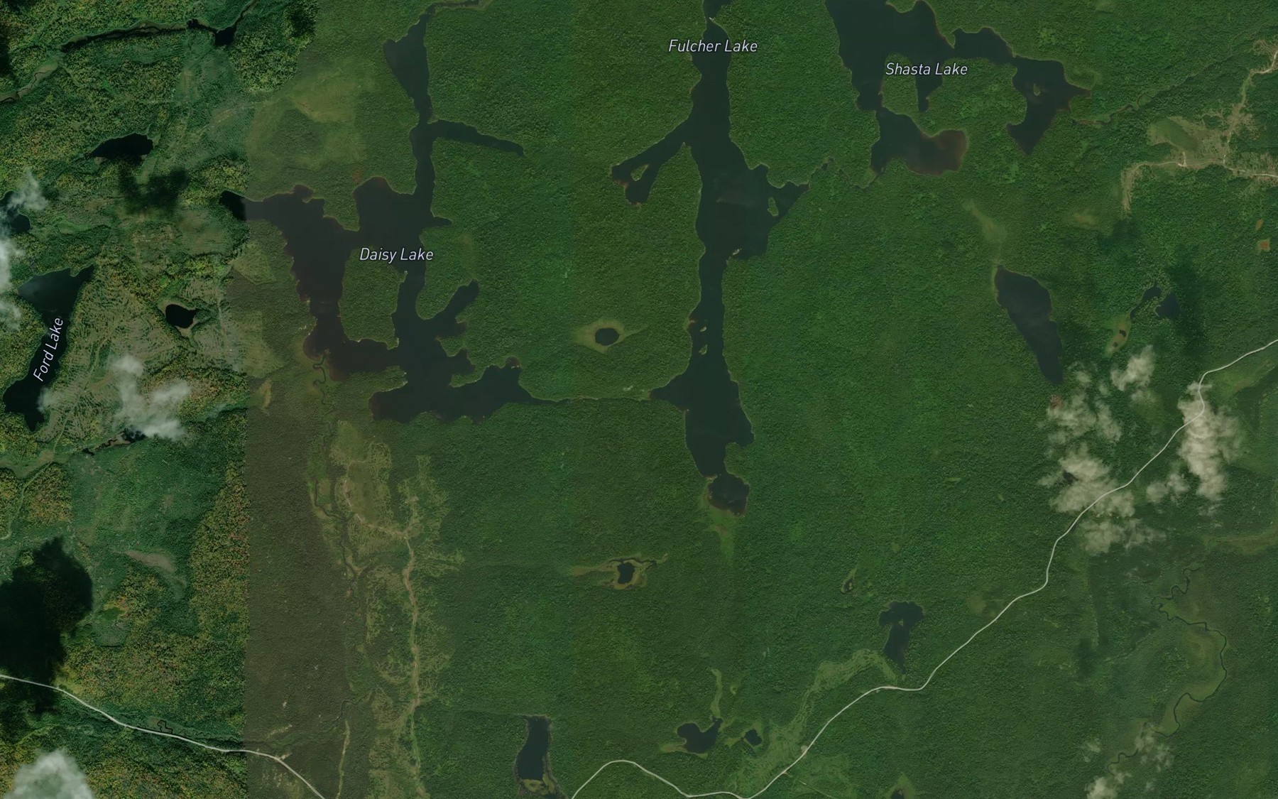 Satellite map of the Daisy Creek