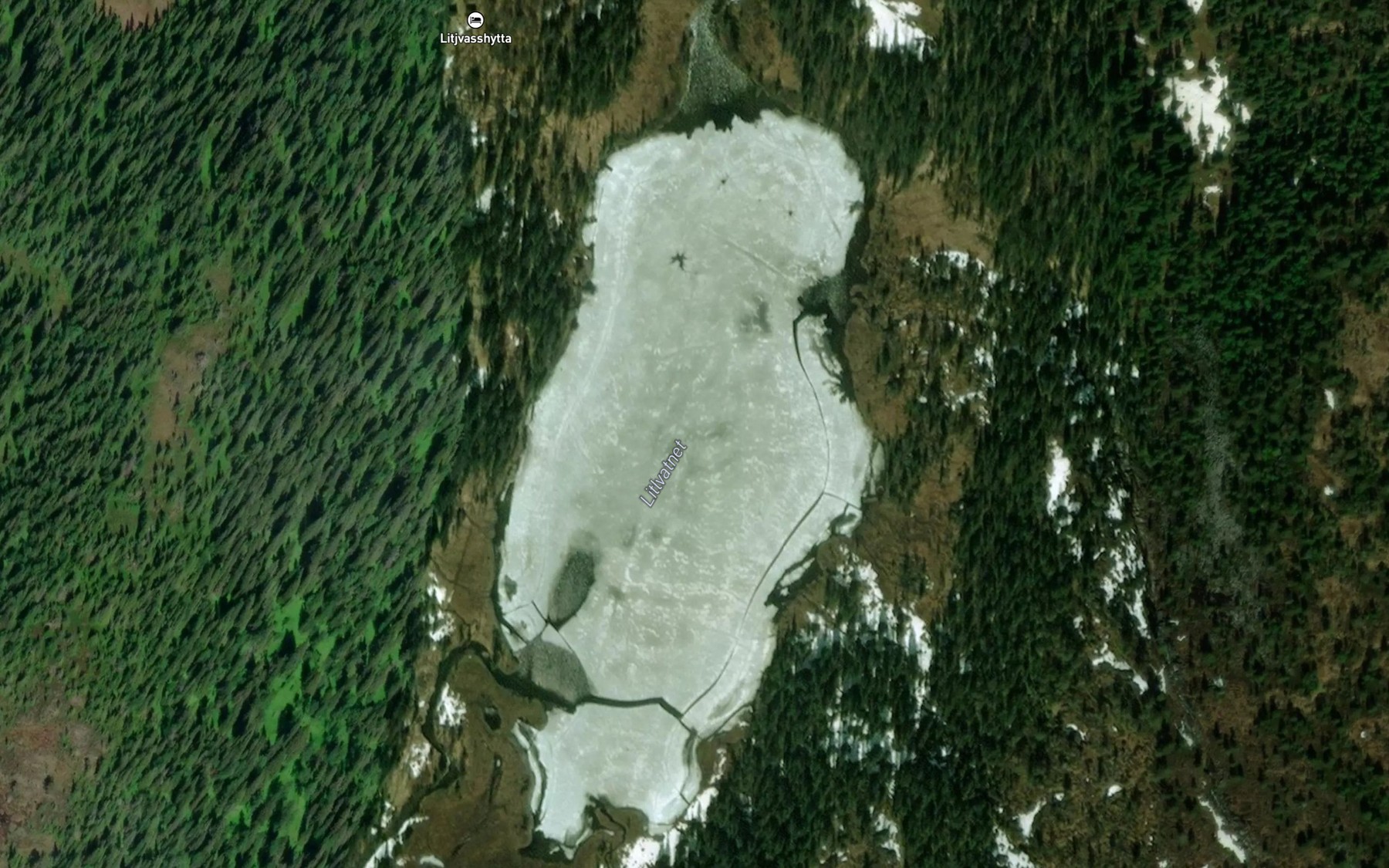 Satellite map of the Litlvatnet