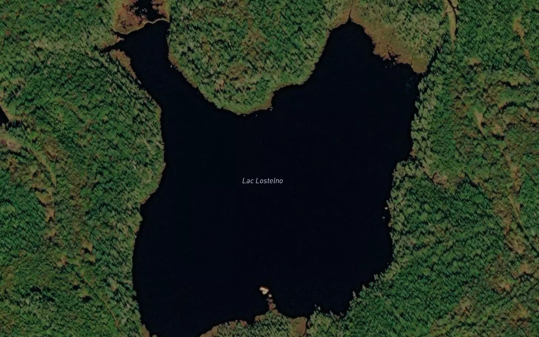 Satellite map of the Lac Lostelno