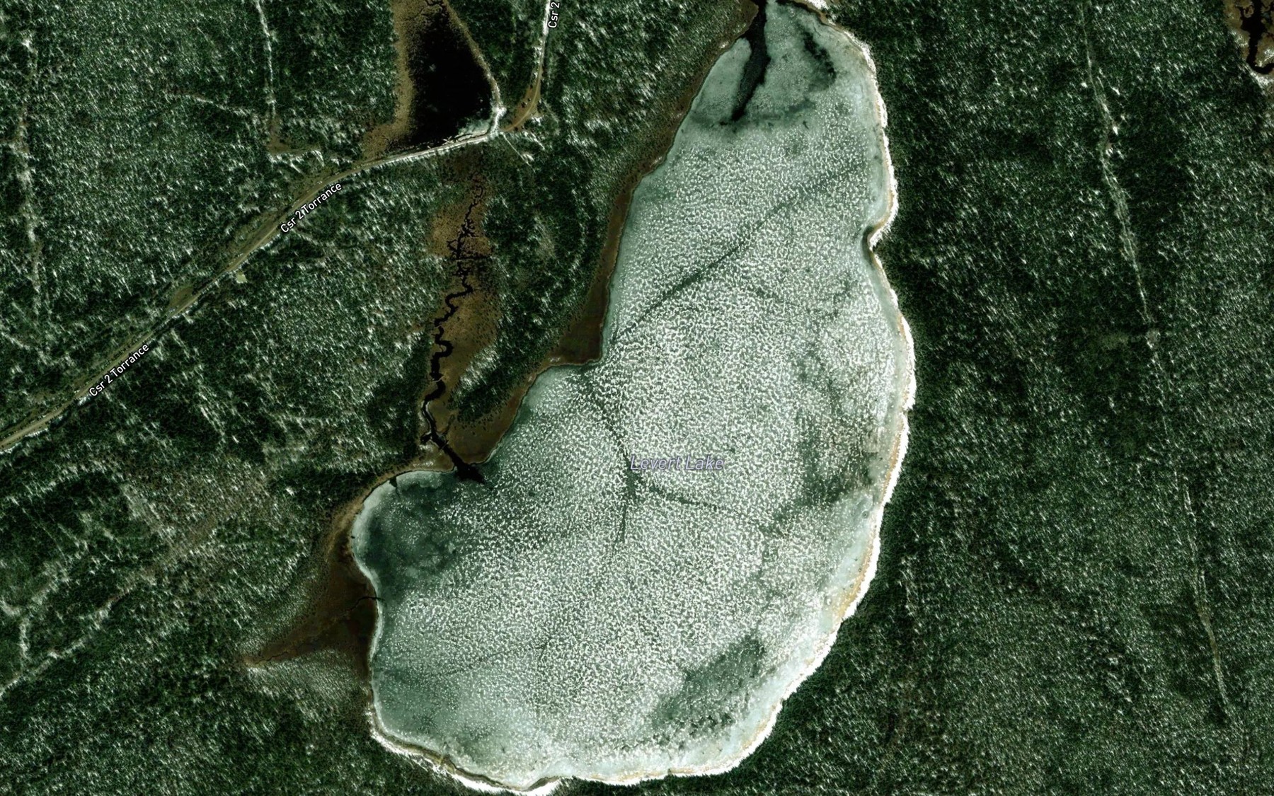 Satellite map of the Levert Lake