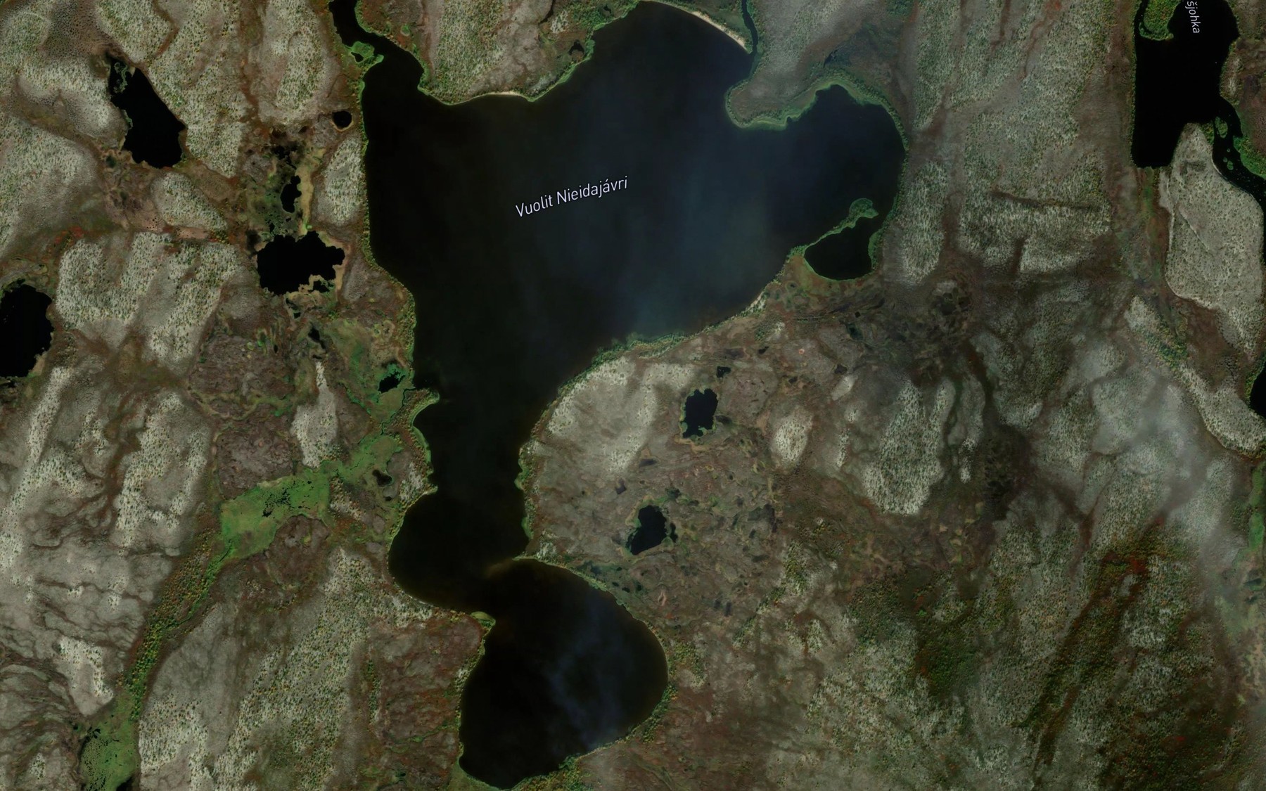 Satellite map of the Nieidajavri,vuolit
