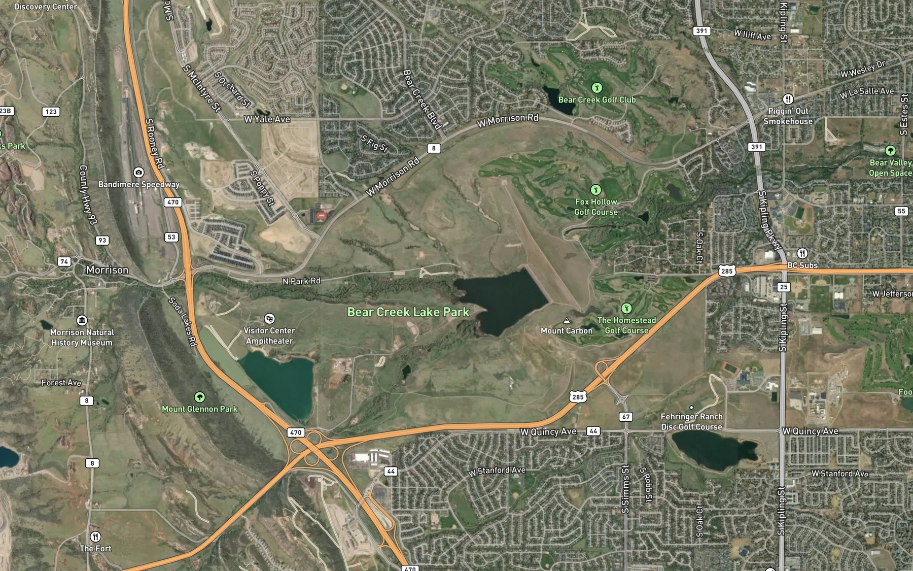 Satellite map of the Spot 1
