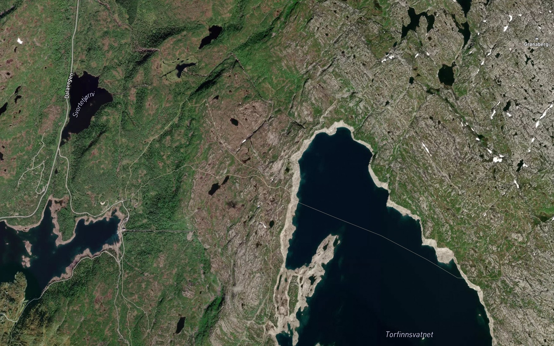 Satellite map of the Vetlevalsfossen