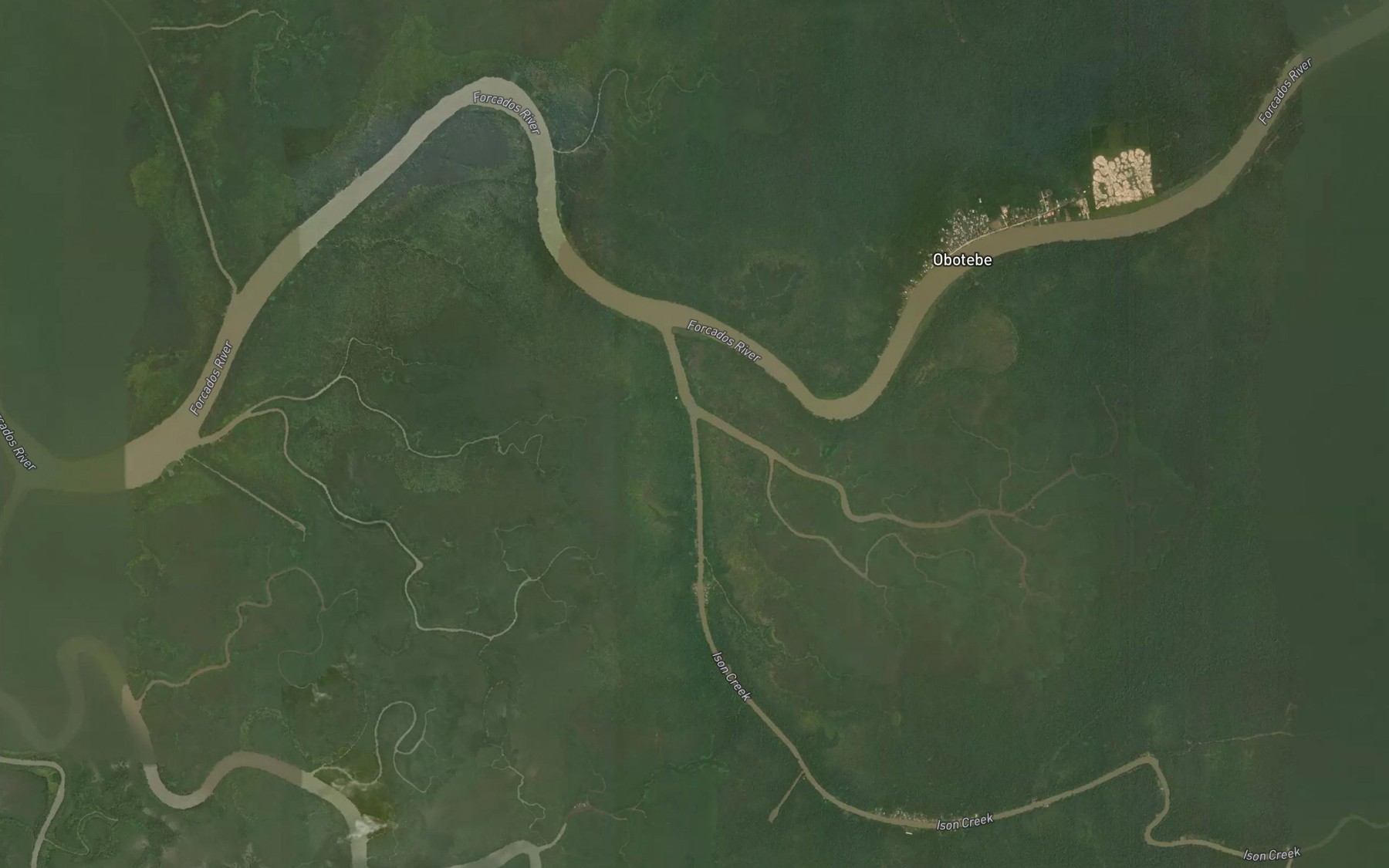 Satellite map of the Ison Creek