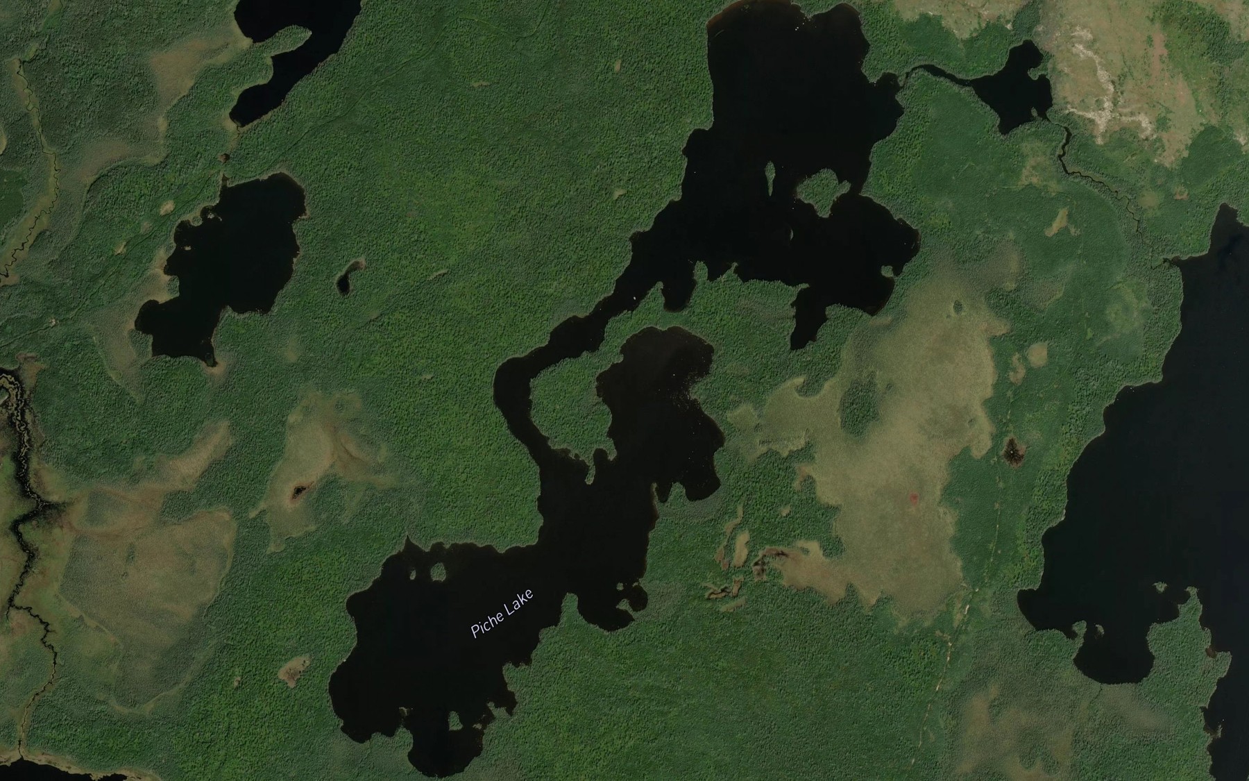Satellite map of the Piche Lake
