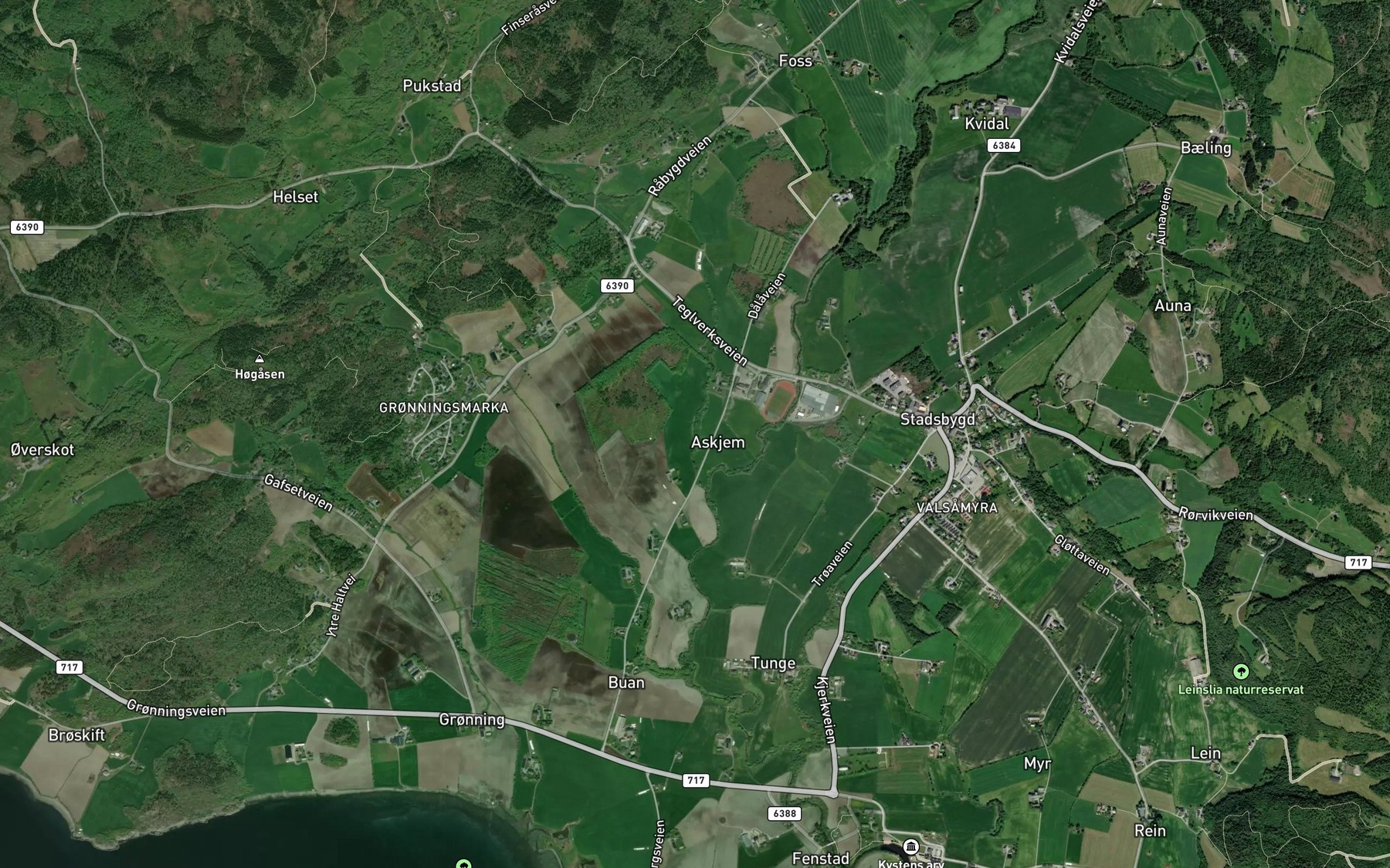 Satellite map of the Bliksasbekken