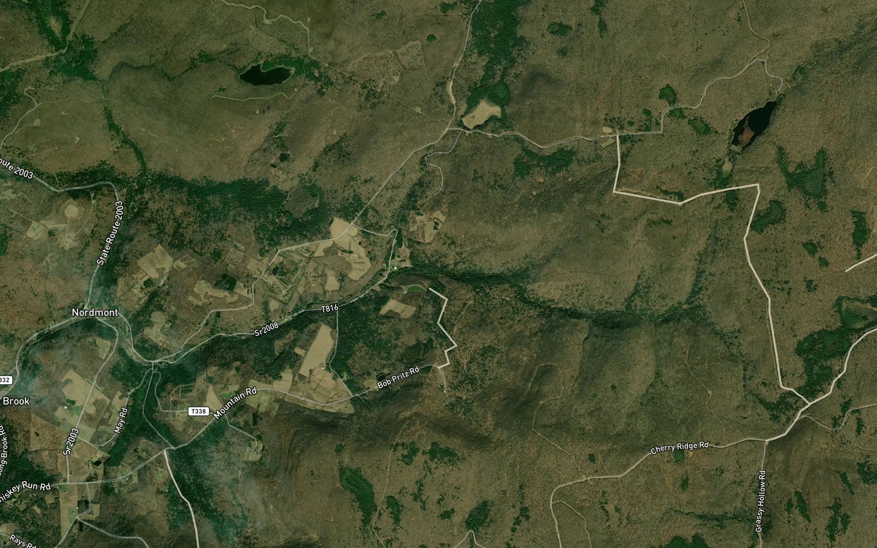 Satellite map of the Tublick Run
