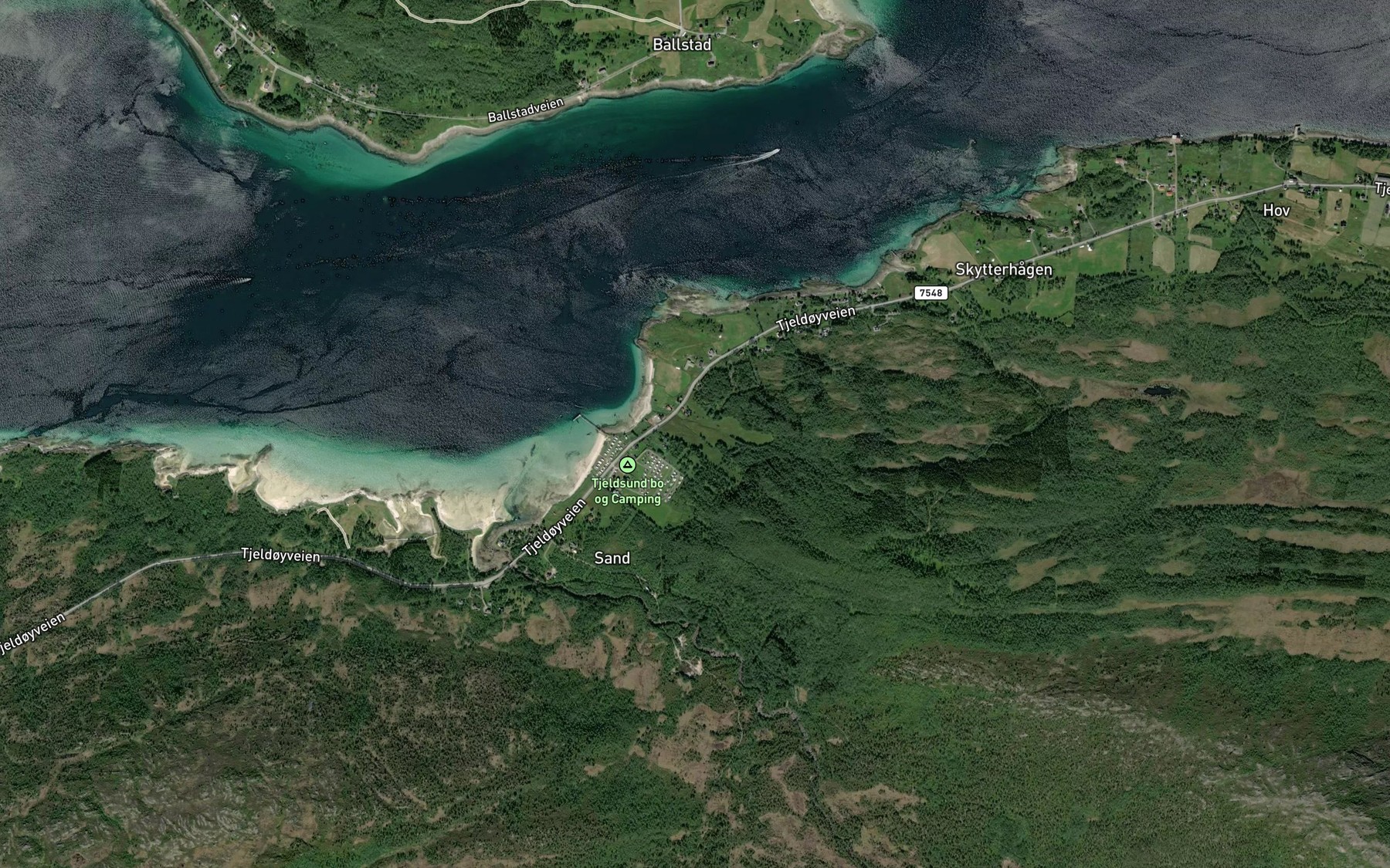 Satellite map of the Gardselva