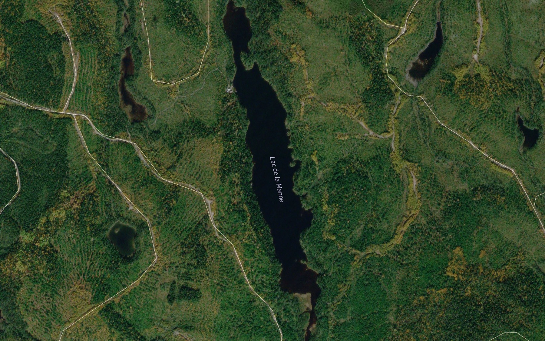 Satellite map of the Lac de la Manne