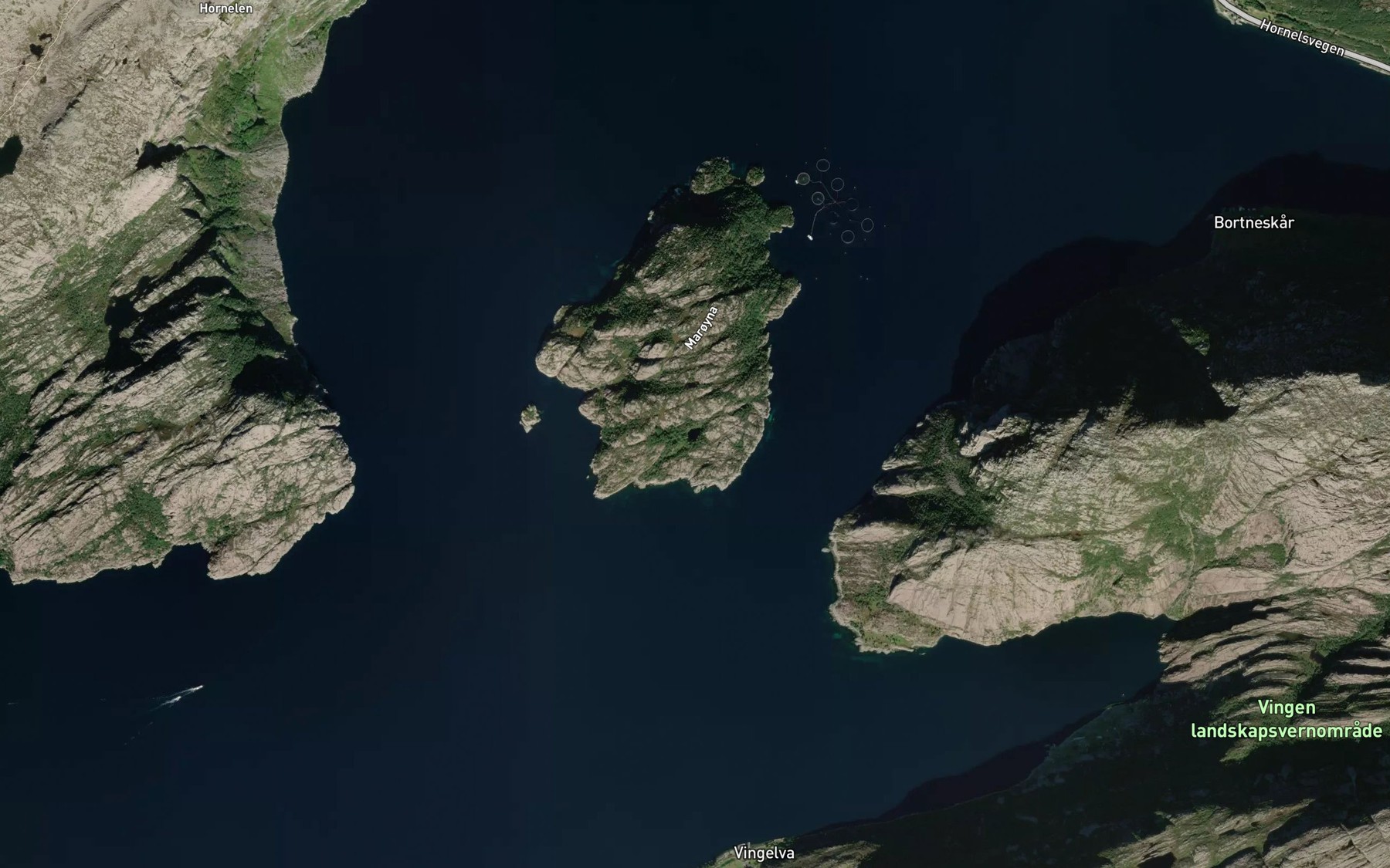 Satellite map of the Vatnet