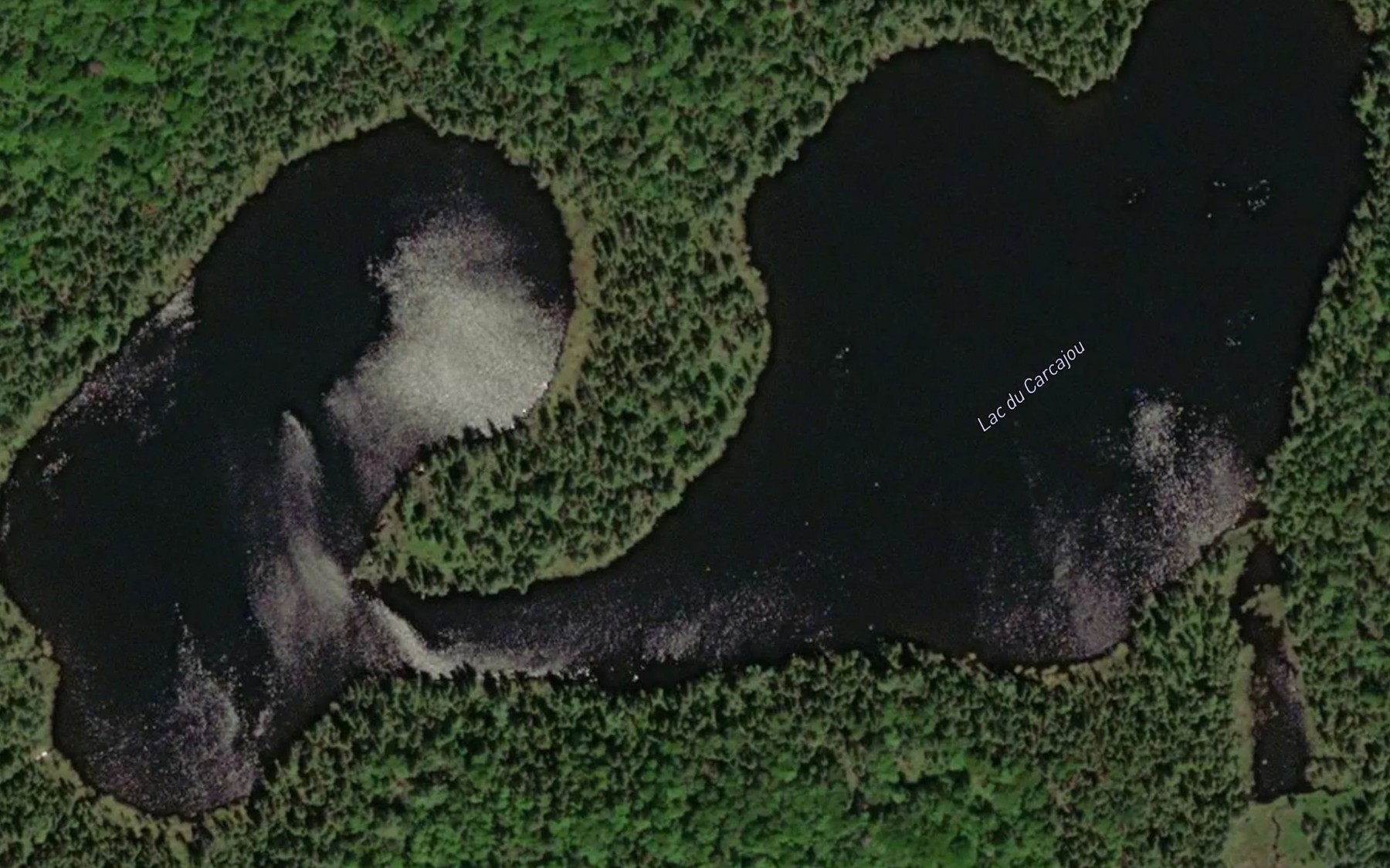 Satellite map of the Lac du Carcajou
