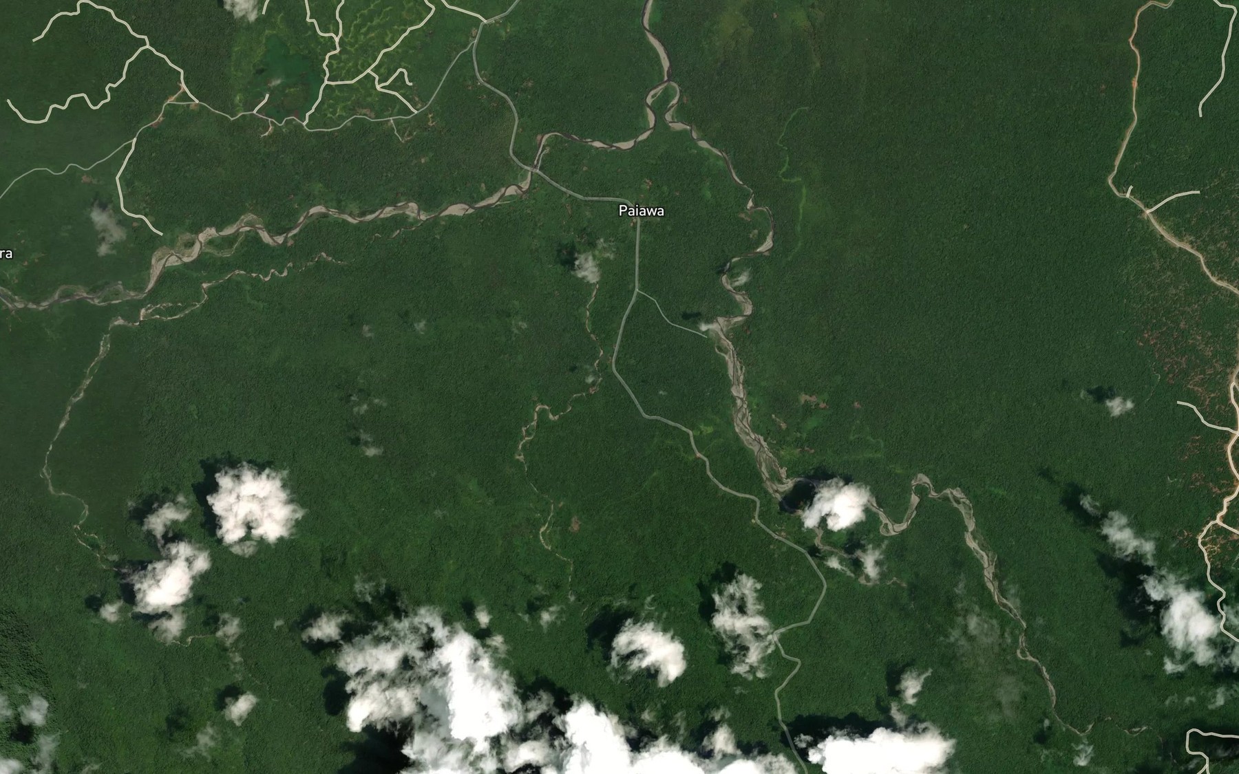 Satellite map of the Mal Creek