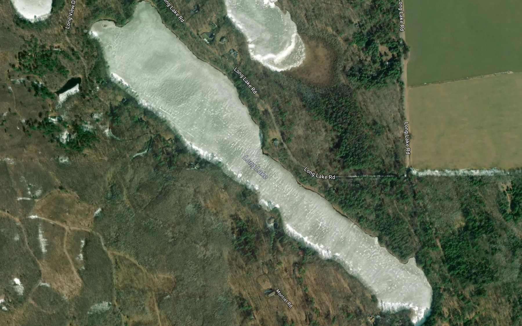 Satellite map of the Long Lake