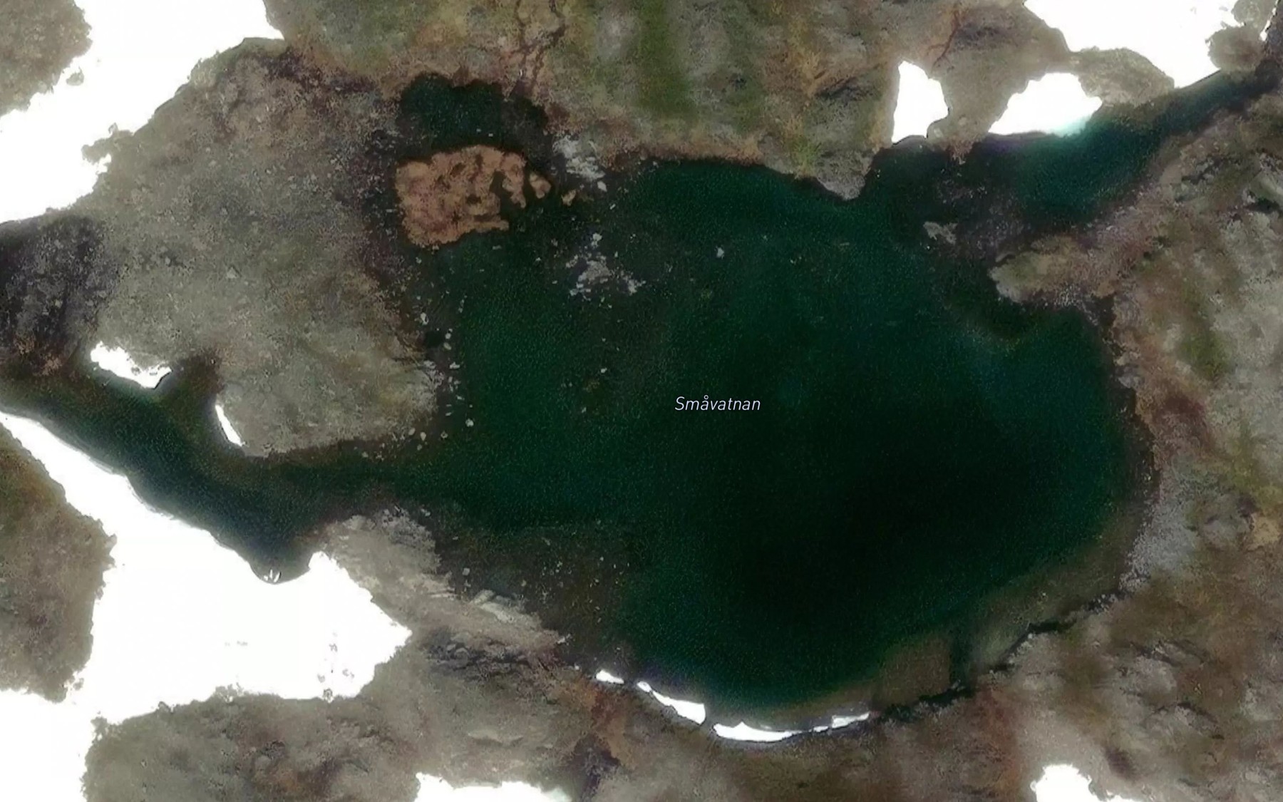Satellite map of the Smavatnan