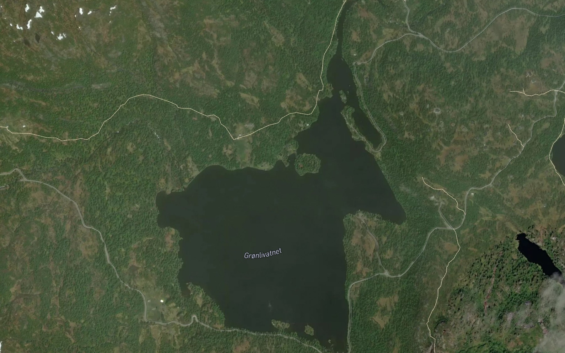 Satellite map of the Gronlivatnet