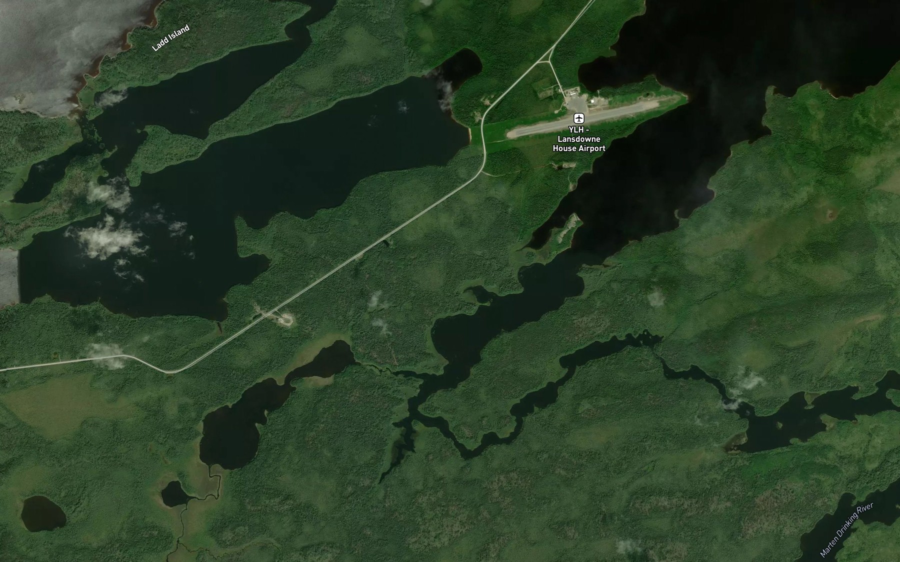 Satellite map of the Marten Drinking River