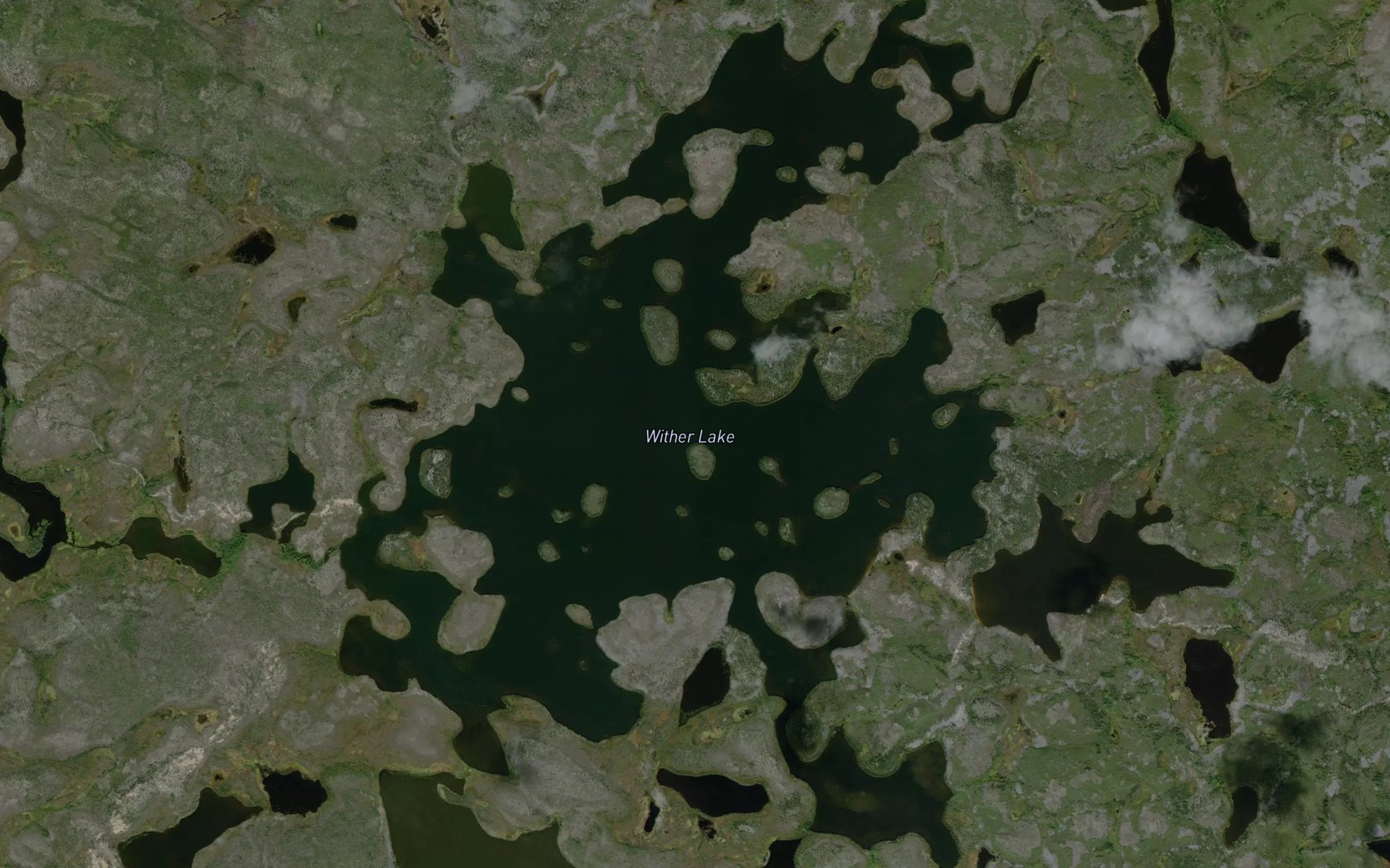 Satellite map of the Wither Lake