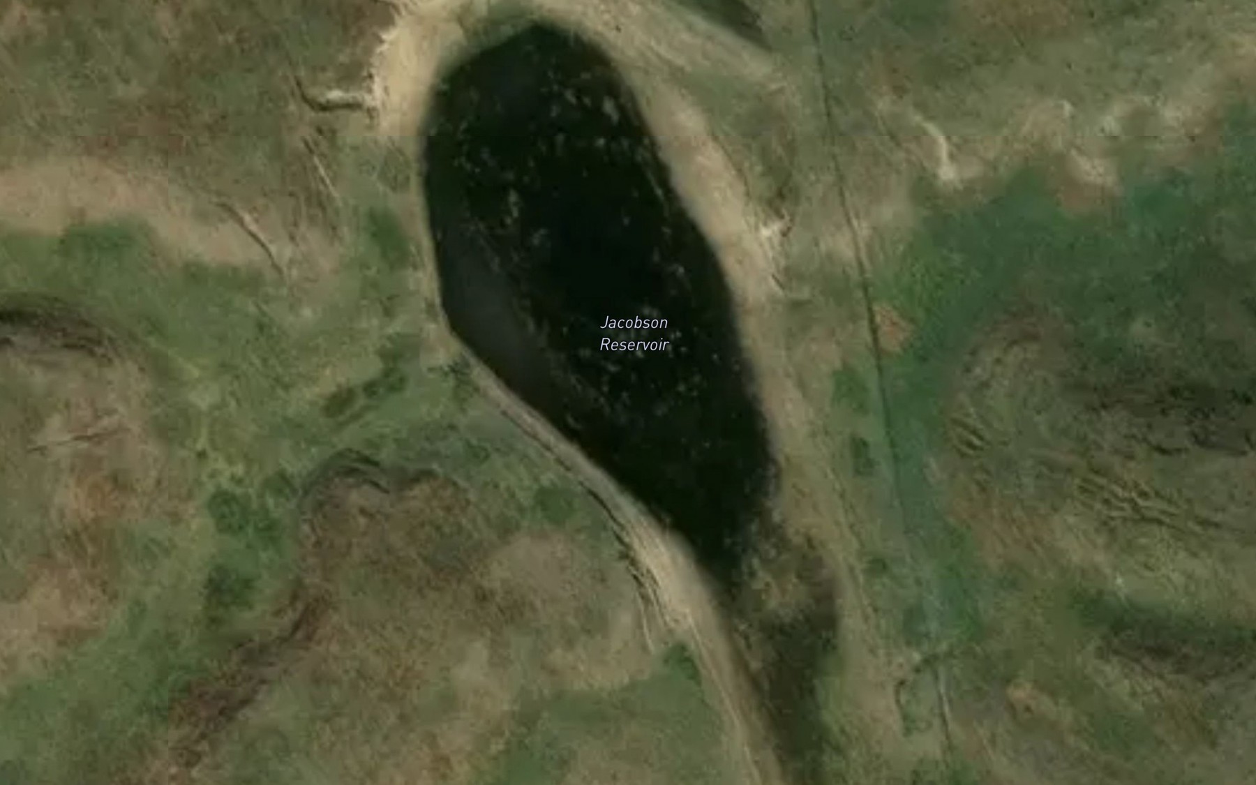 Satellite map of the Jacobson Reservoir