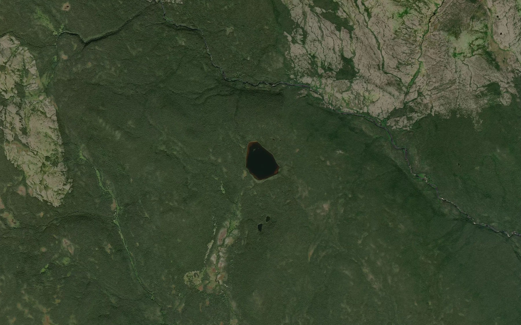 Satellite map of the Lac Kuekuatsheu