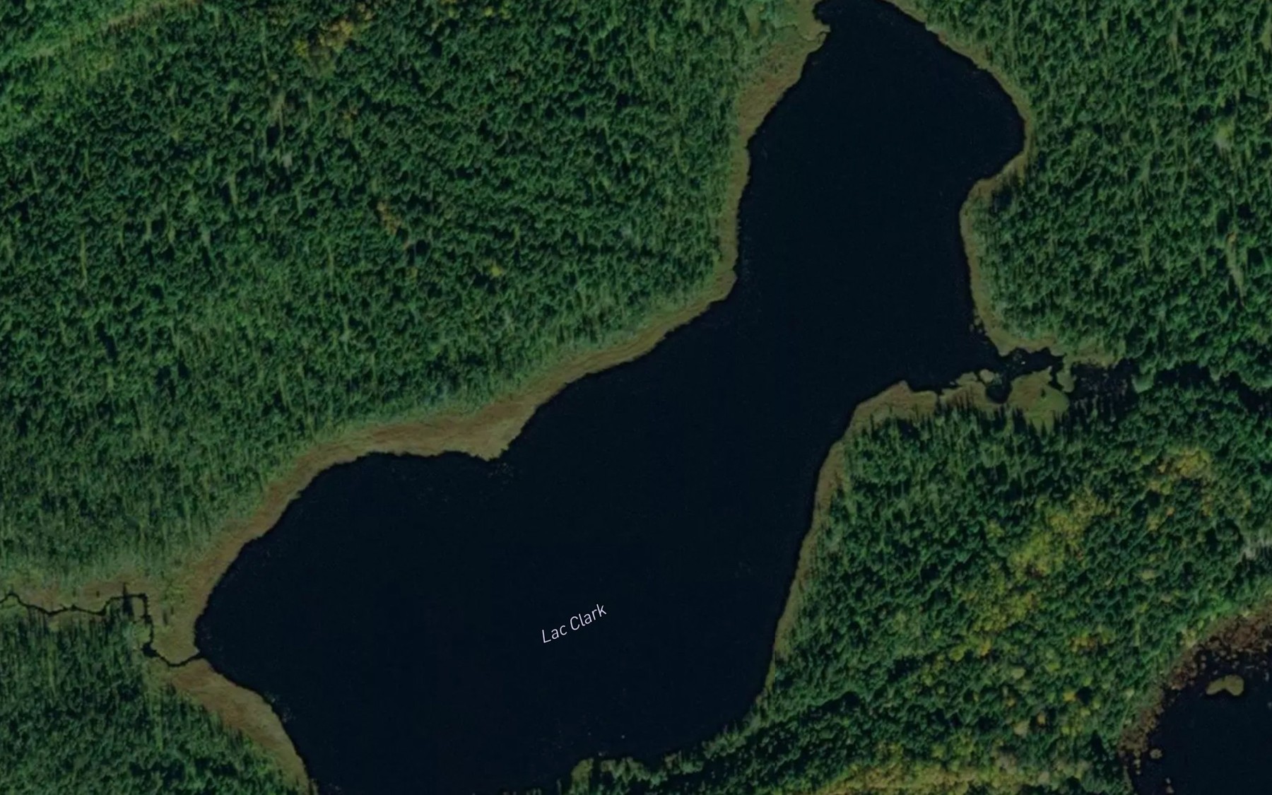 Satellite map of the Lac Clark