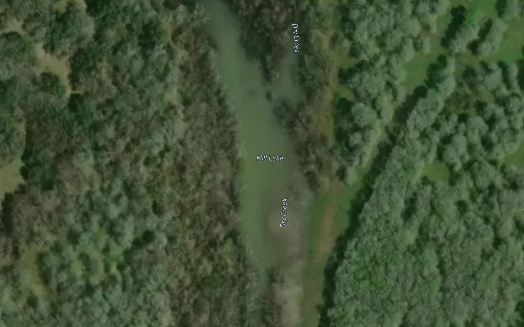 Satellite map of the Mill Lake