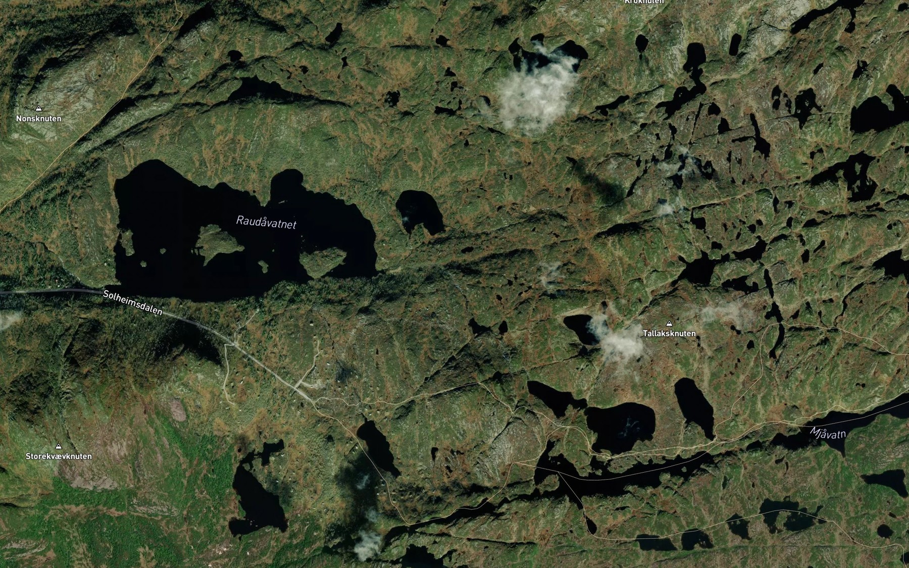 Satellite map of the Haugevassbekken