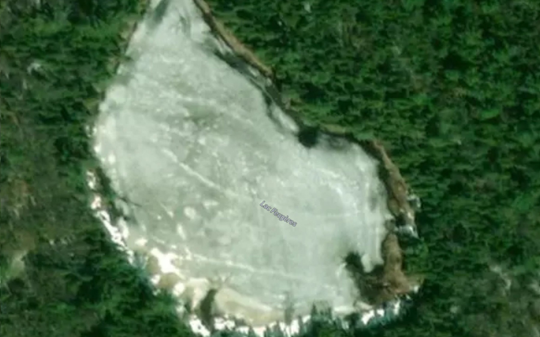 Satellite map of the Lac Feugeres