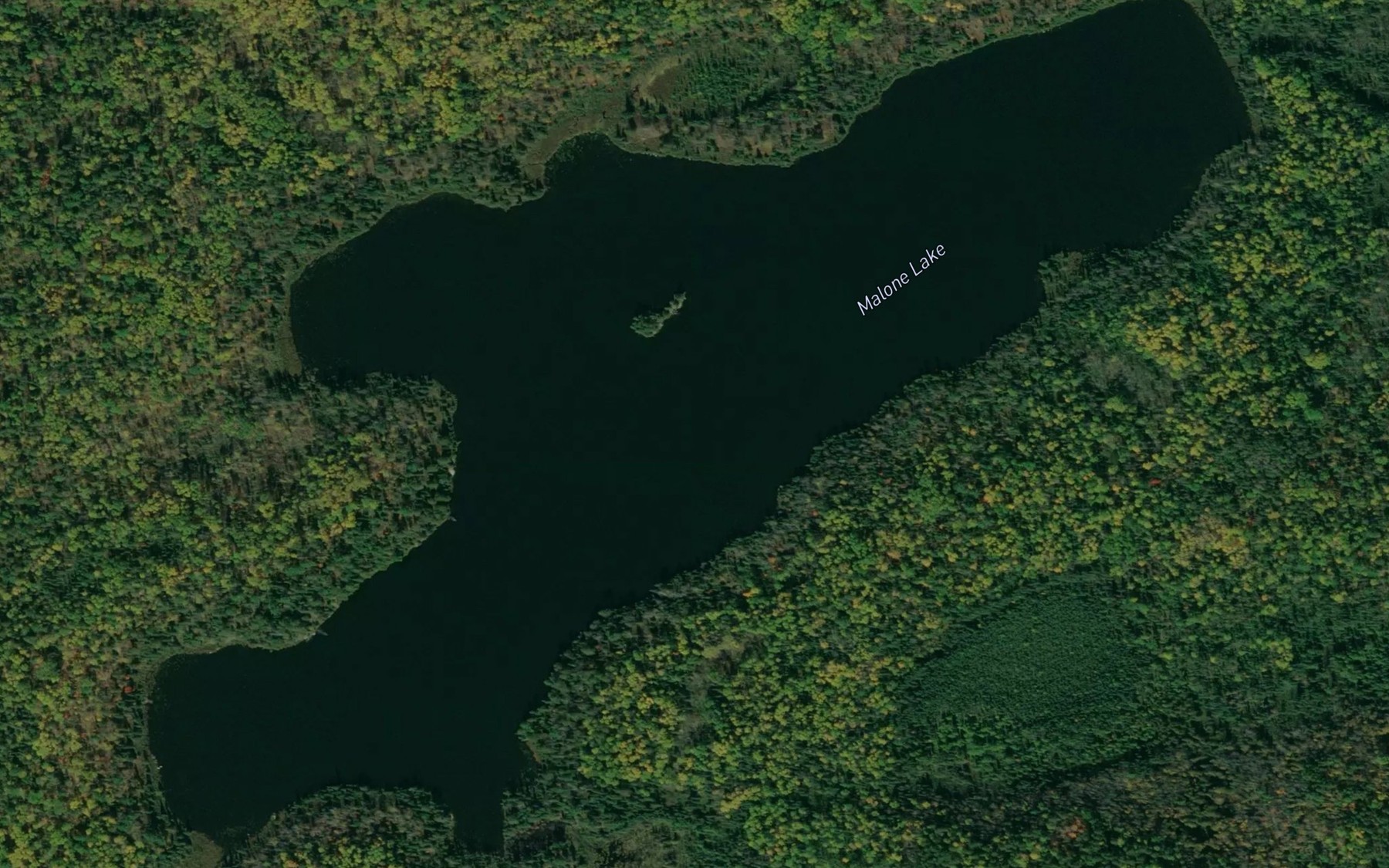 Satellite map of the Malone Lake