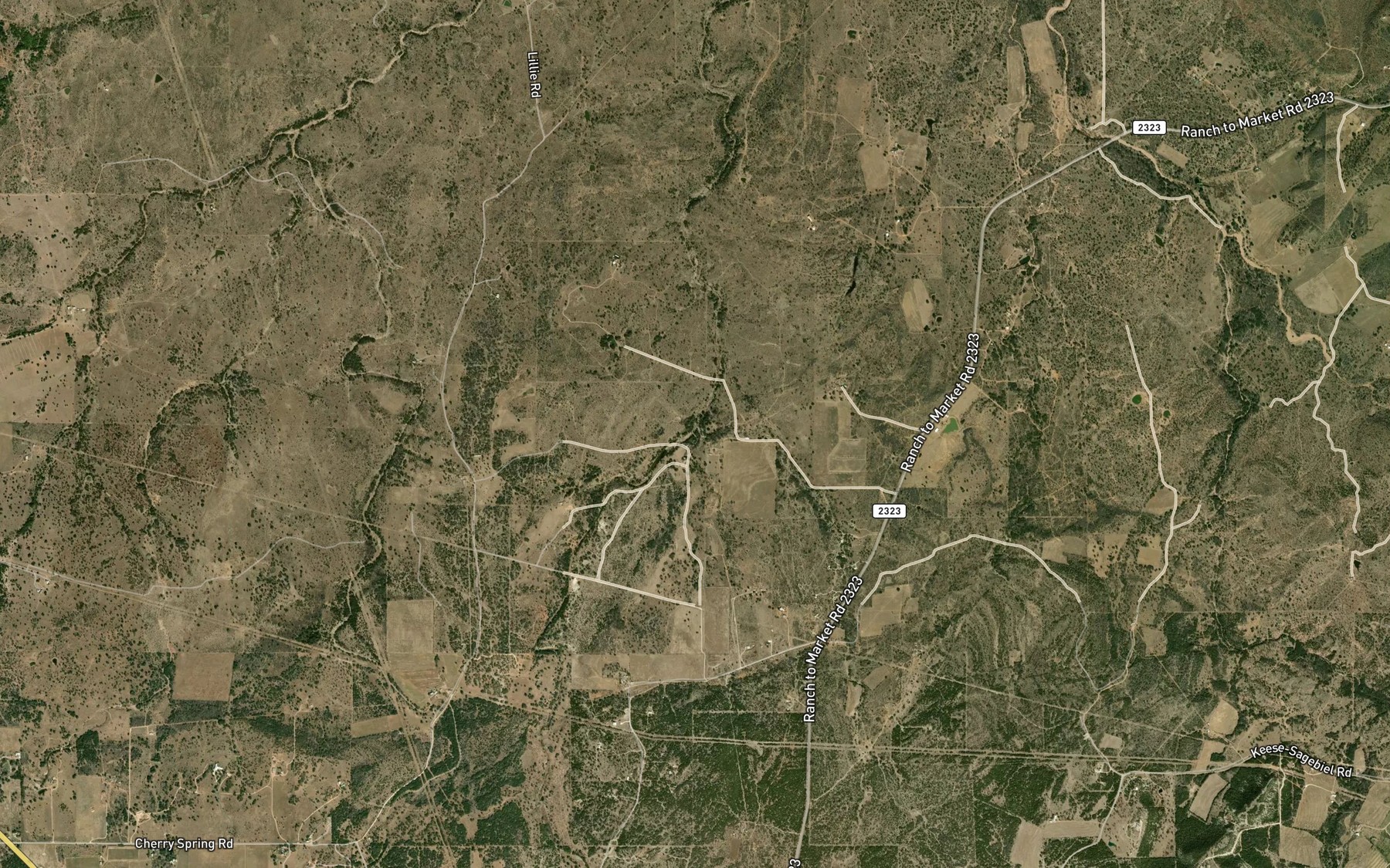 Satellite map of the Blockhouse Creek