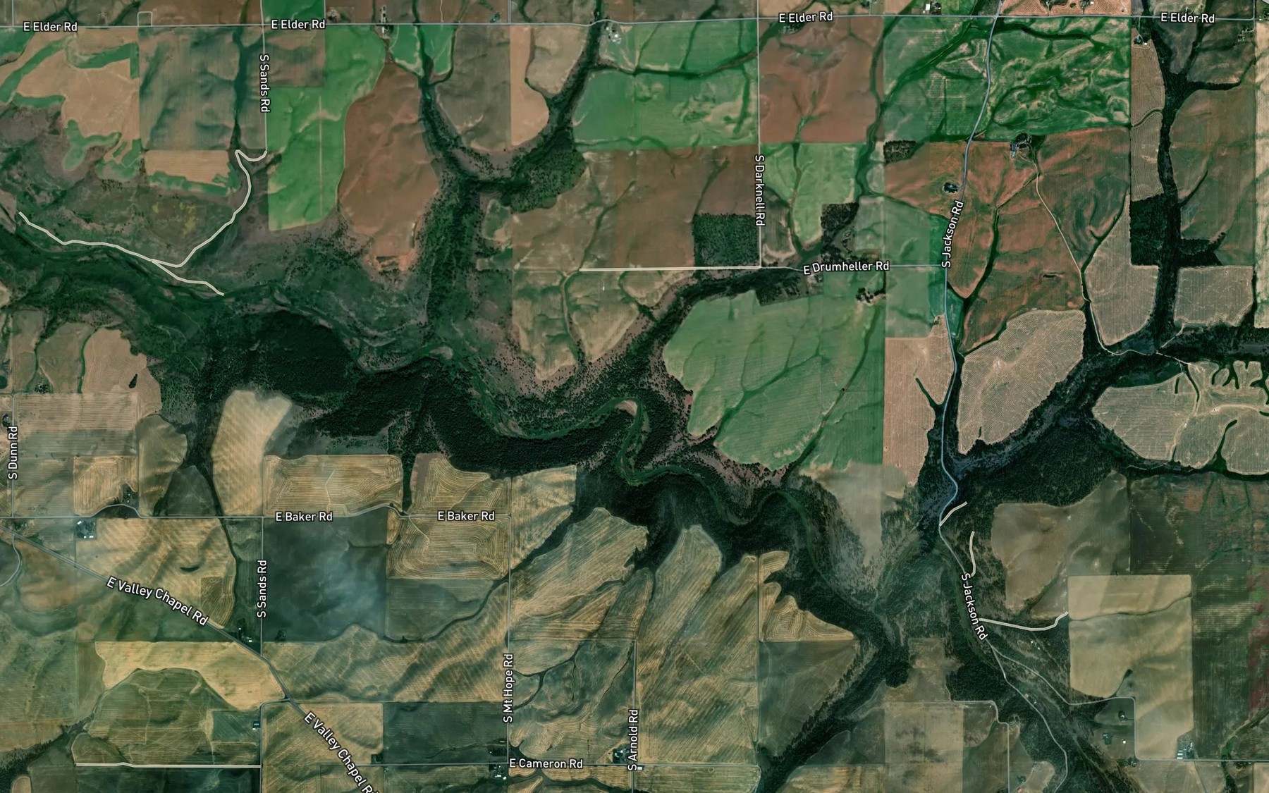 Satellite map of the Little Cottonwood Creek
