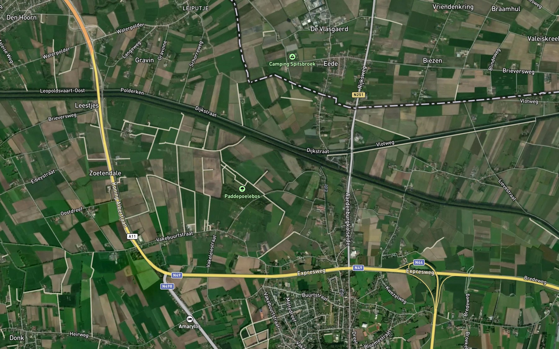 Satellite map of the Eede