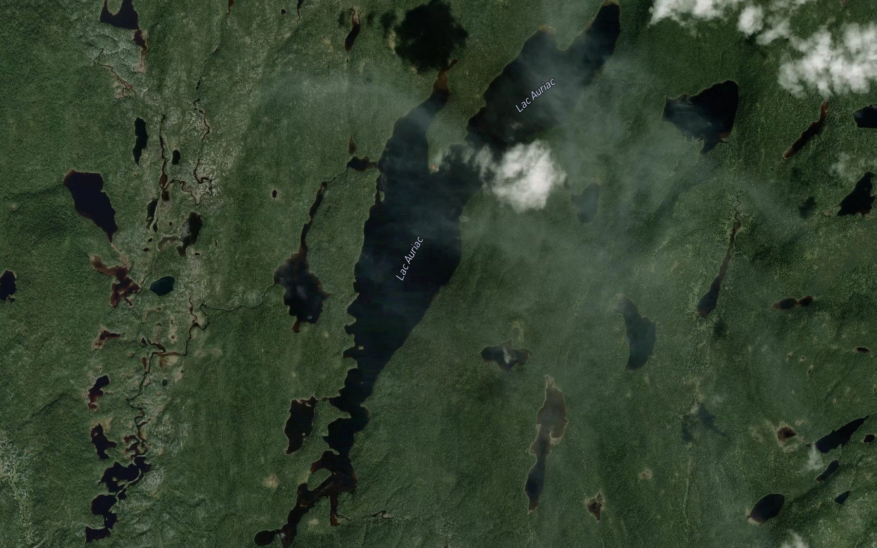 Satellite map of the Lac Auriac