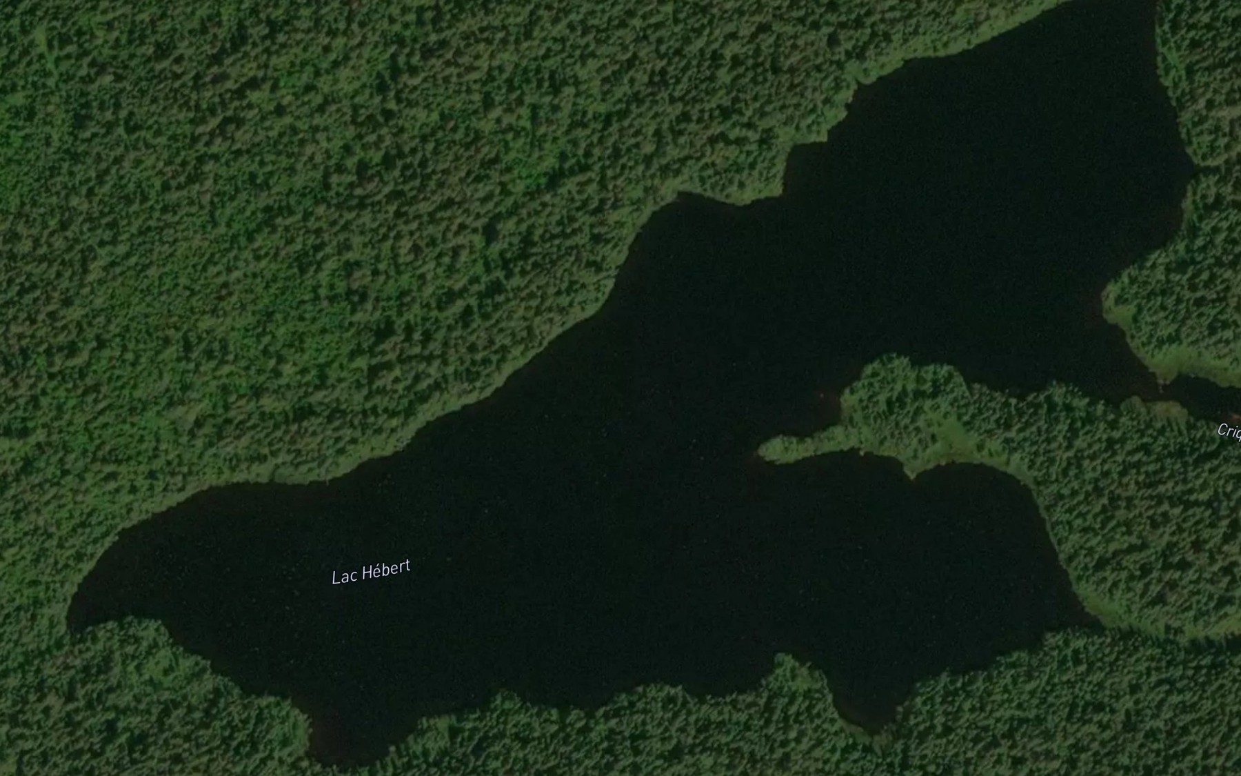 Satellite map of the Lac Hebert