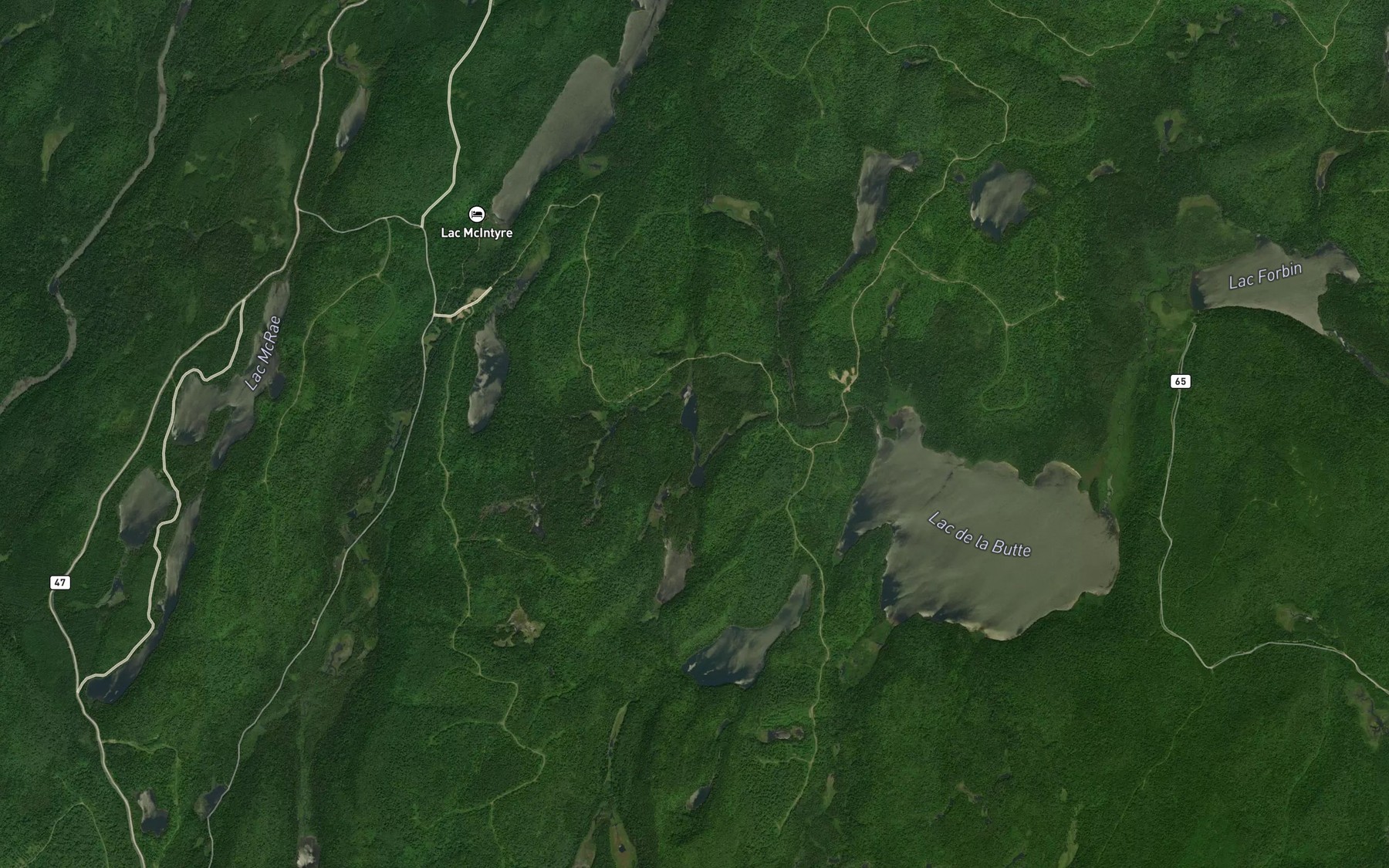 Satellite map of the Lac Hamecon