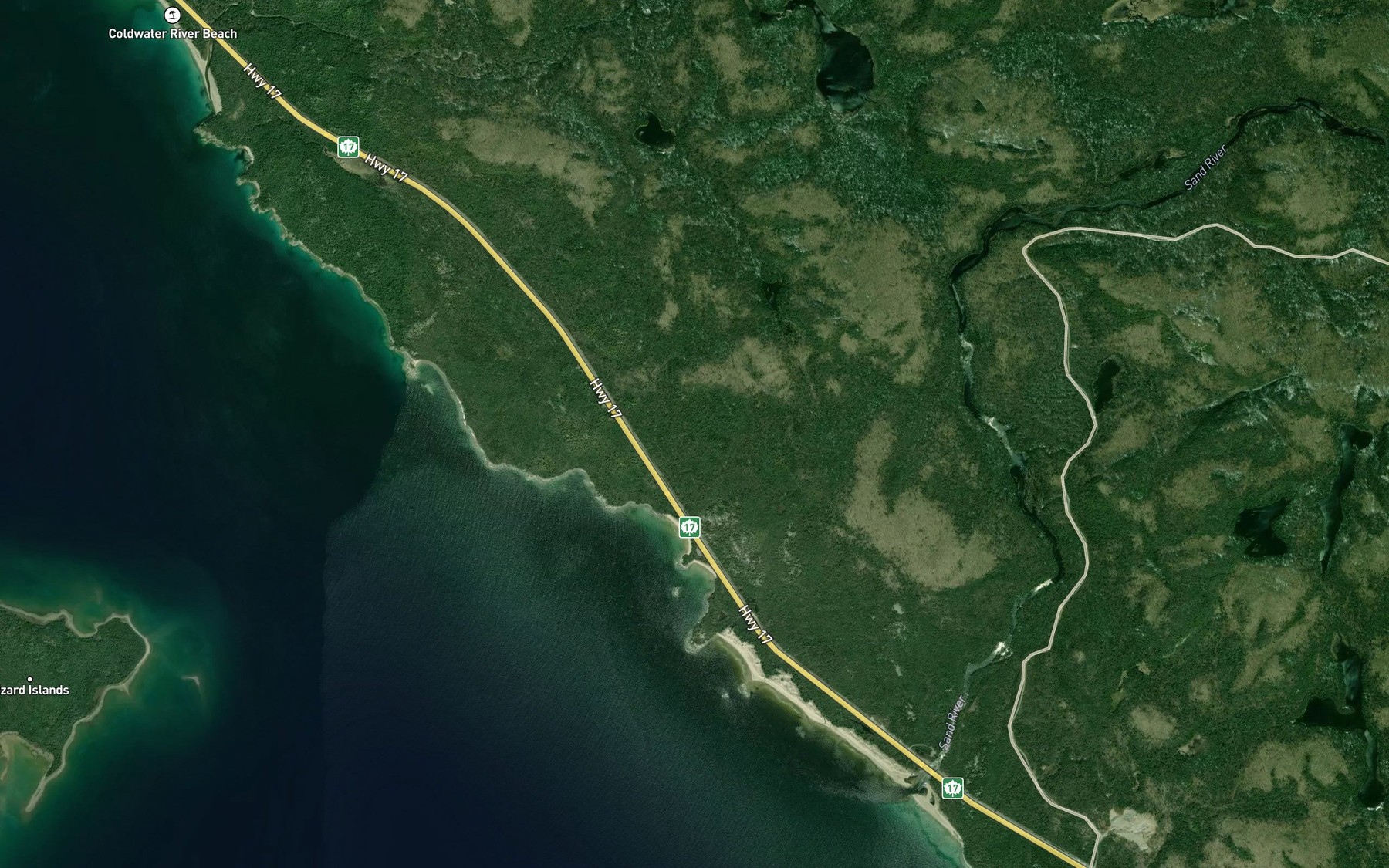 Satellite map of the Katherine Cove