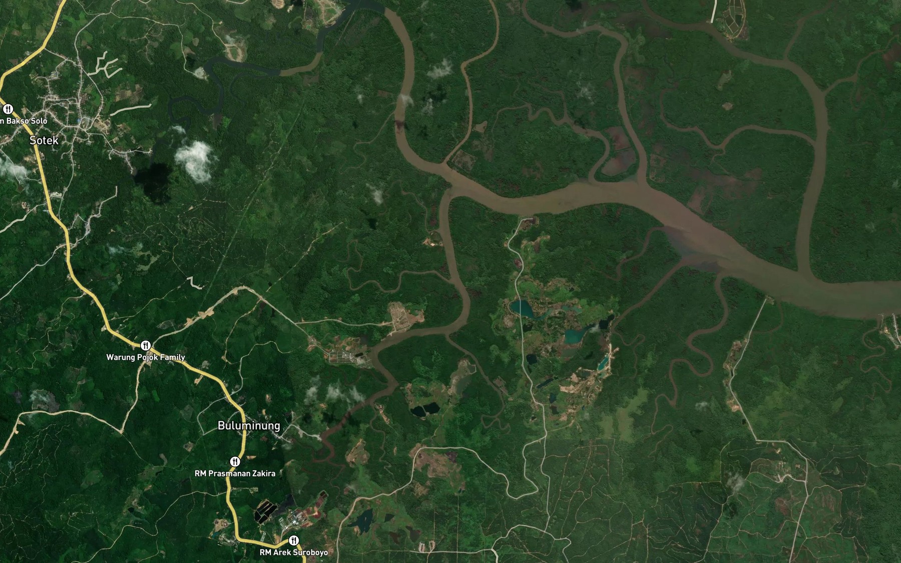 Satellite map of the Sungai Serungsangbanjar