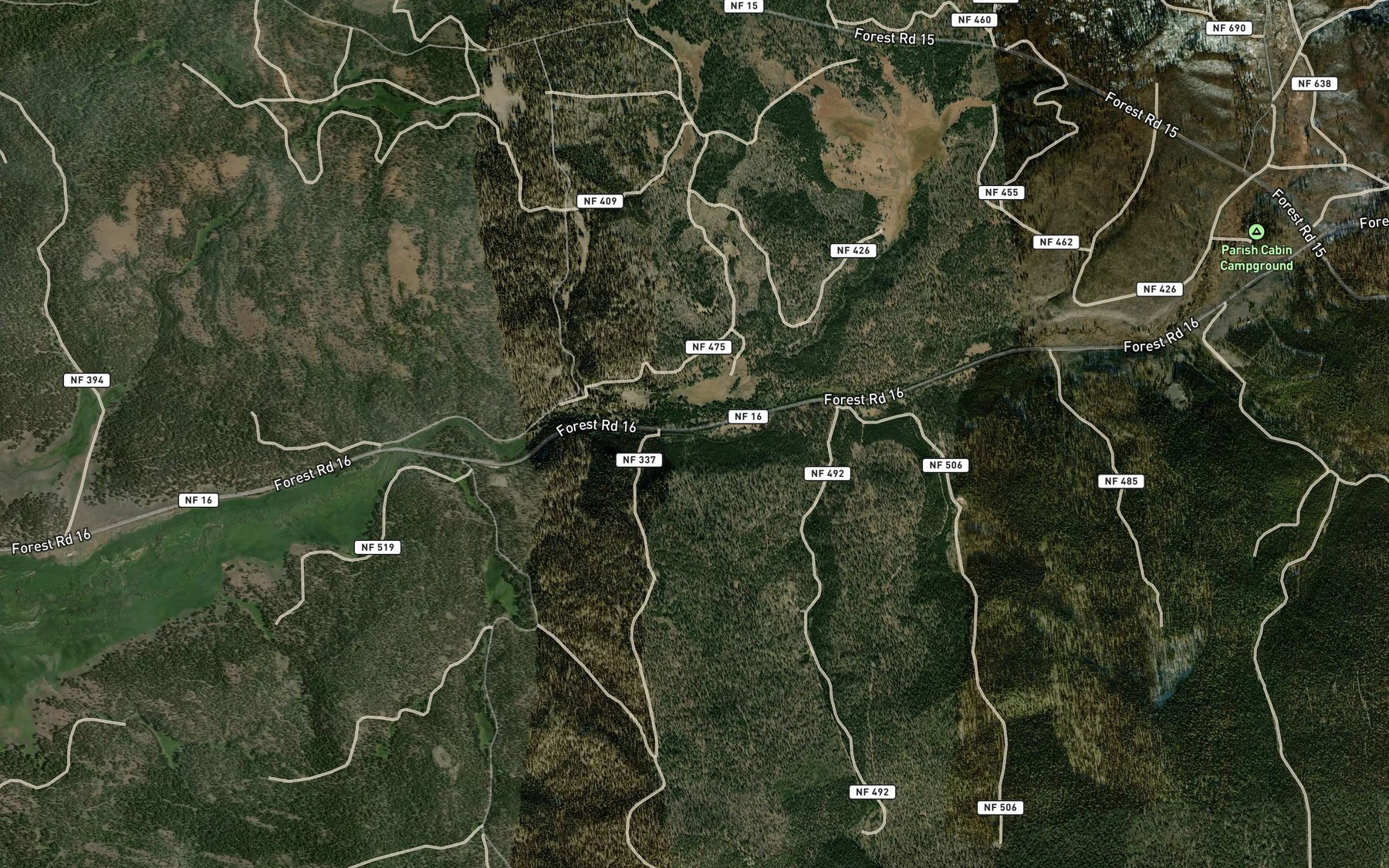Satellite map of the Steagall Spring