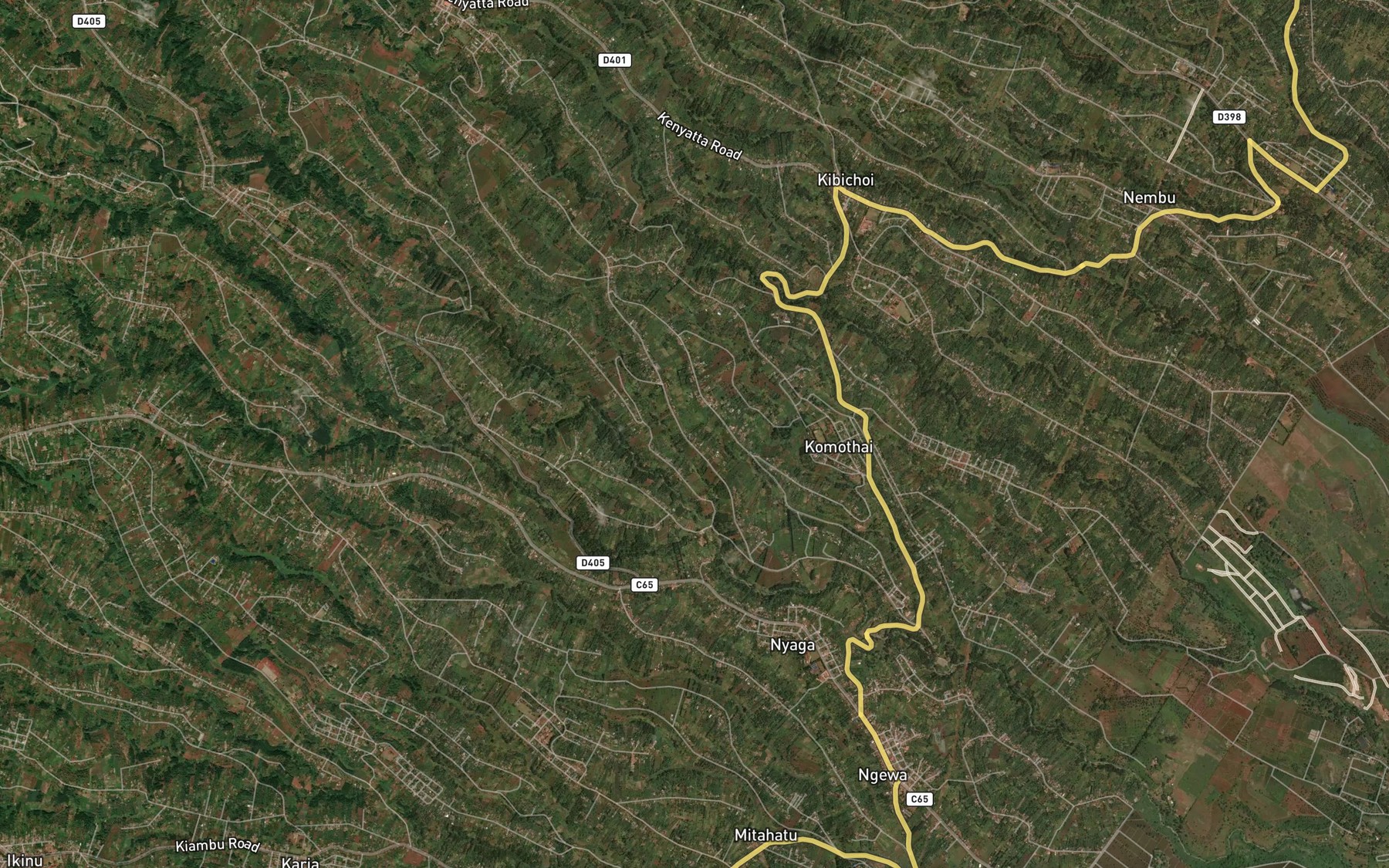 Satellite map of the Gatamaiyu