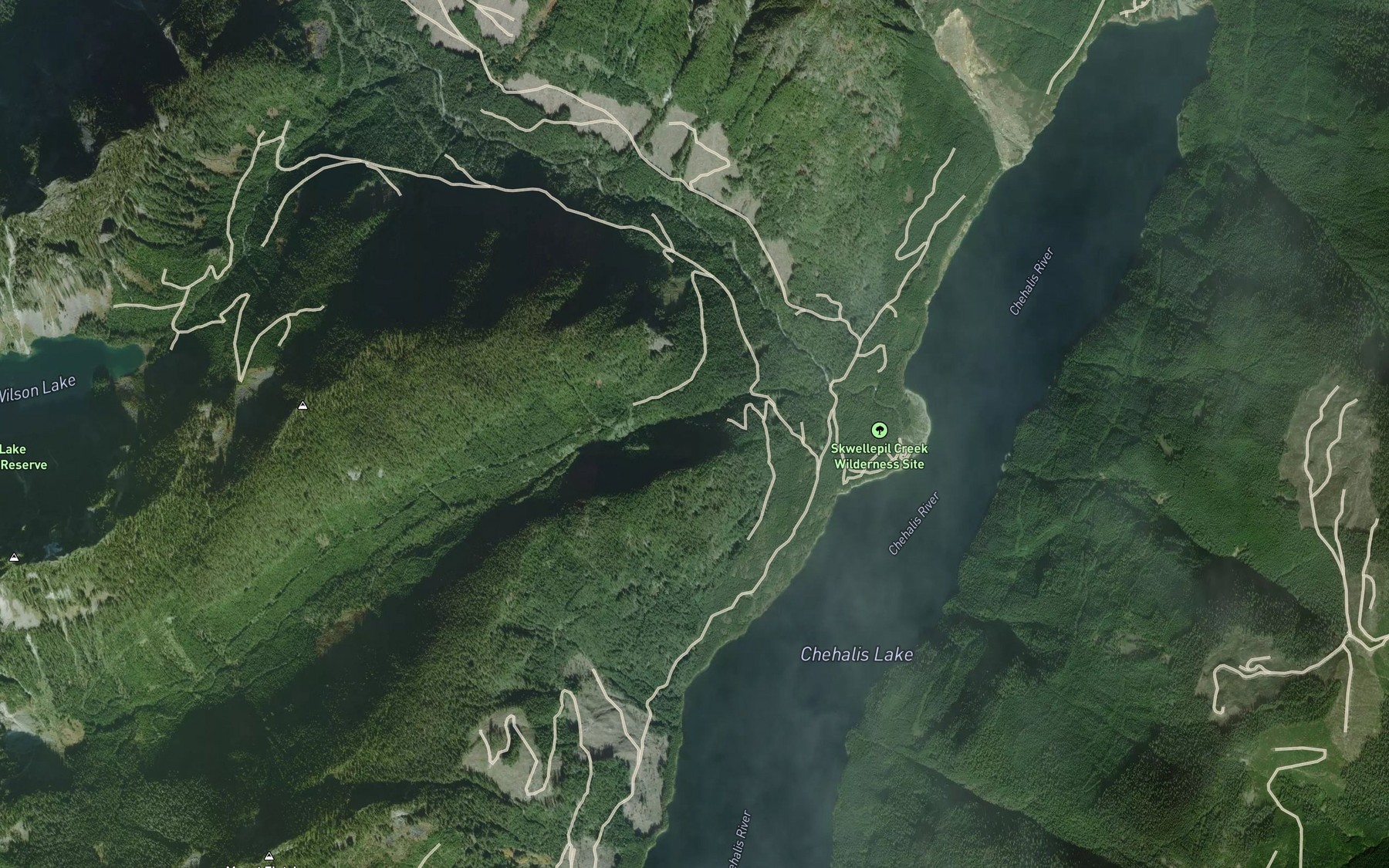 Satellite map of the Middle Creek