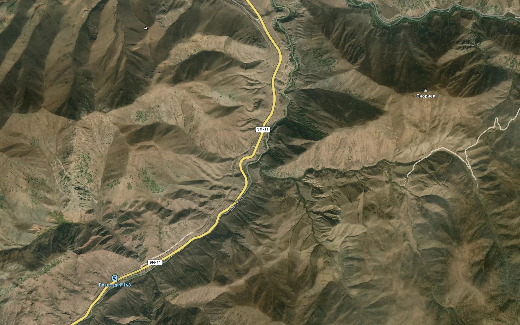 Satellite map of the Onorchek