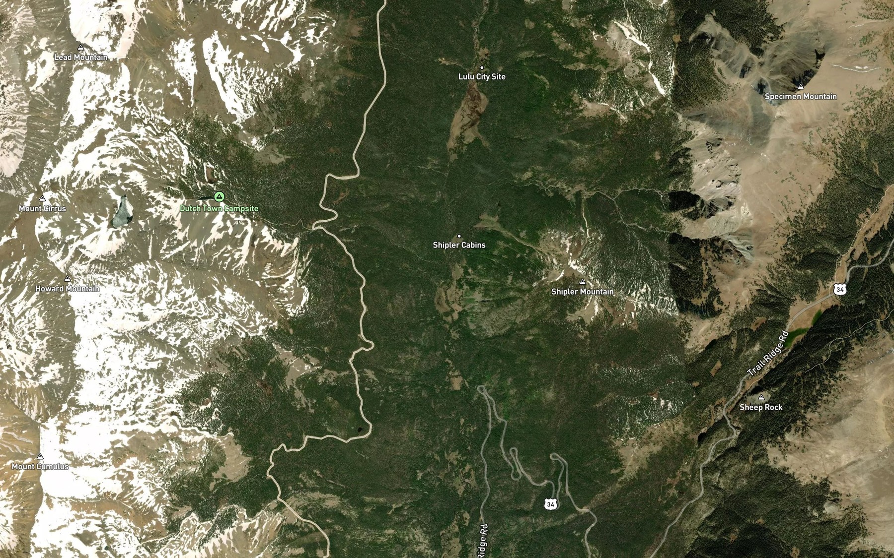Satellite map of the Big Dutch Creek