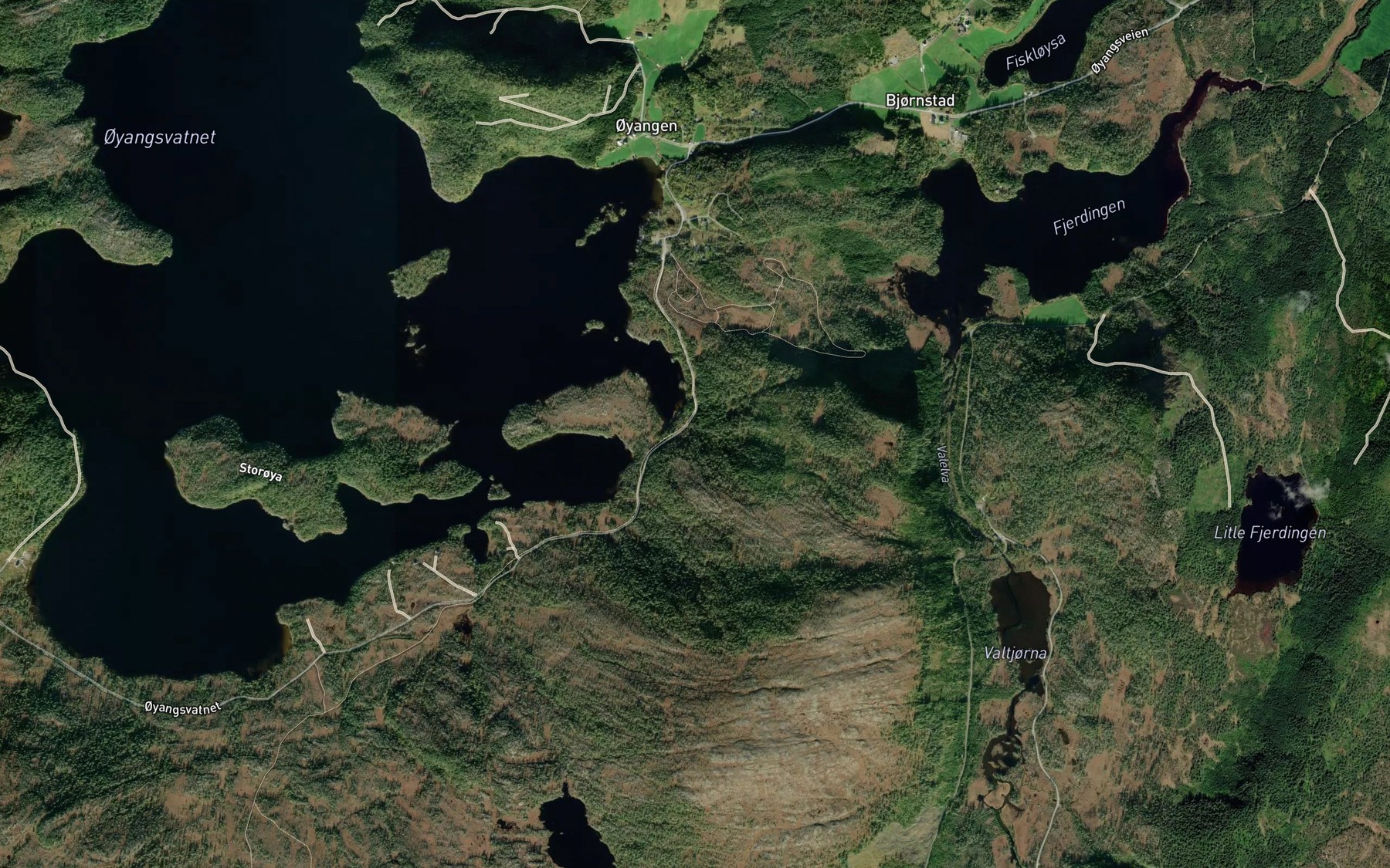 Satellite map of the Seterdalsbekken