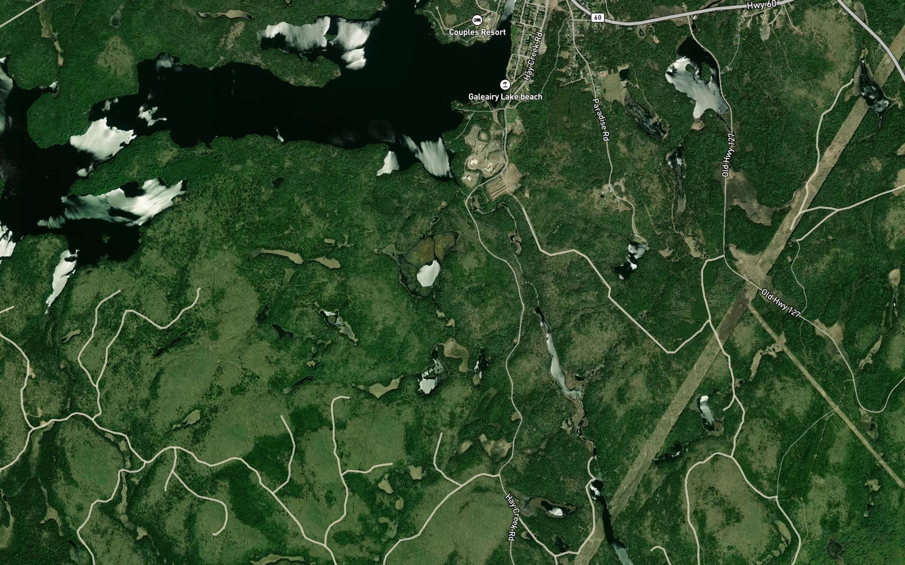 Satellite map of the Otter Creek