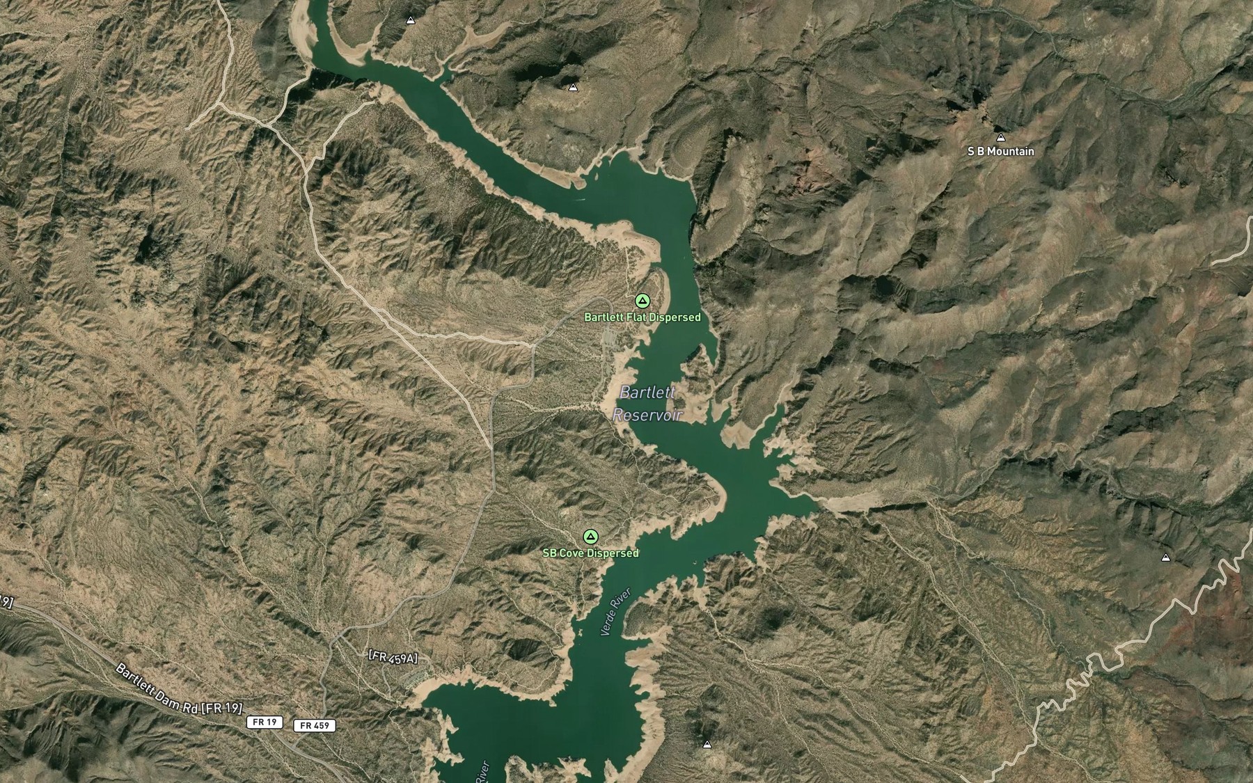 Satellite map of the SB Cove