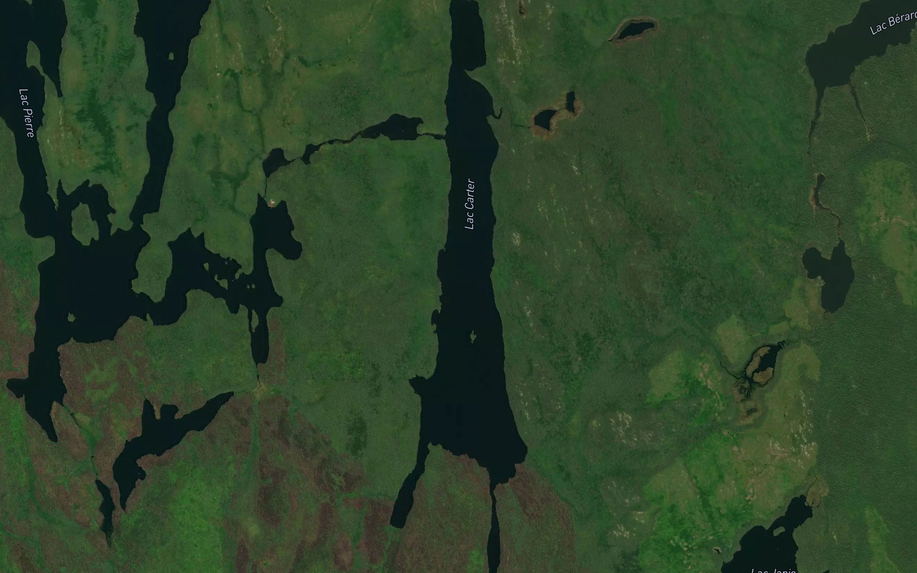 Satellite map of the Lac Carter