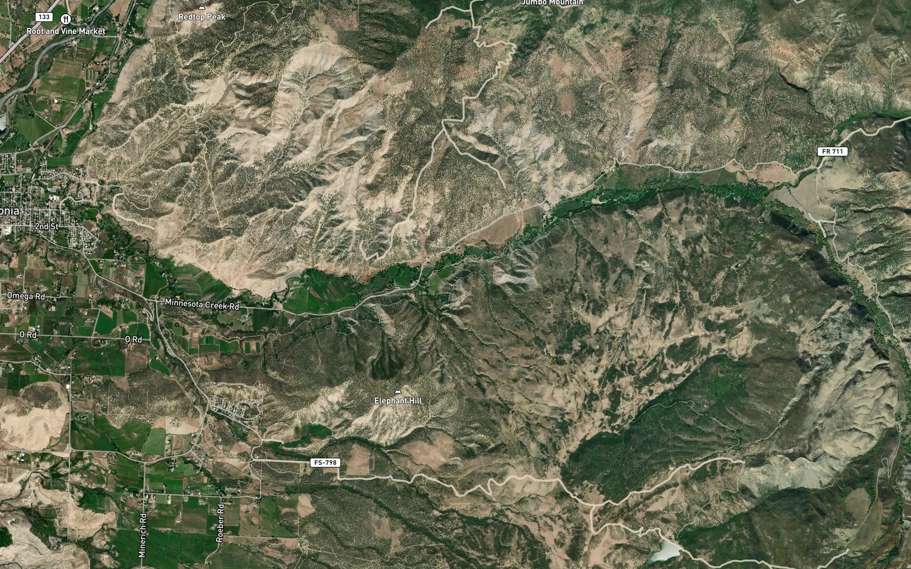 Satellite map of the Turner Ditch